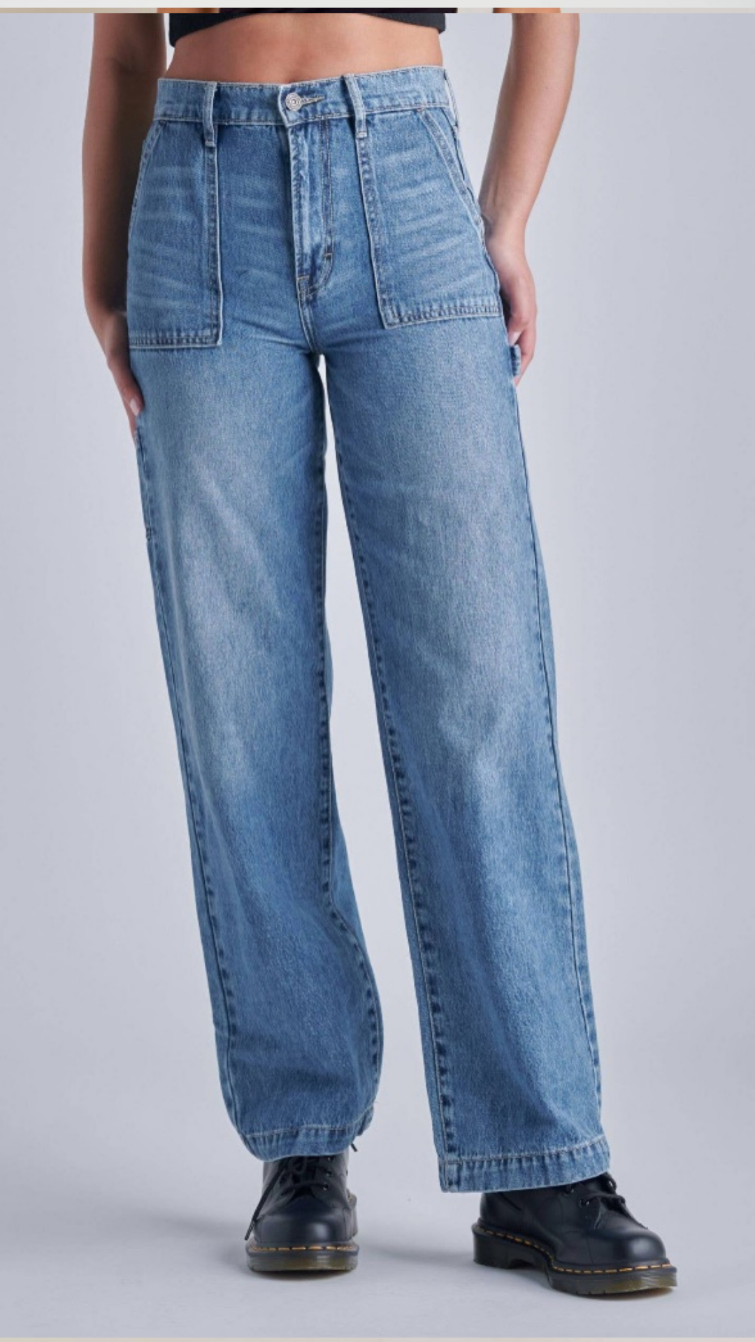 Light Wash Cargo Jeans