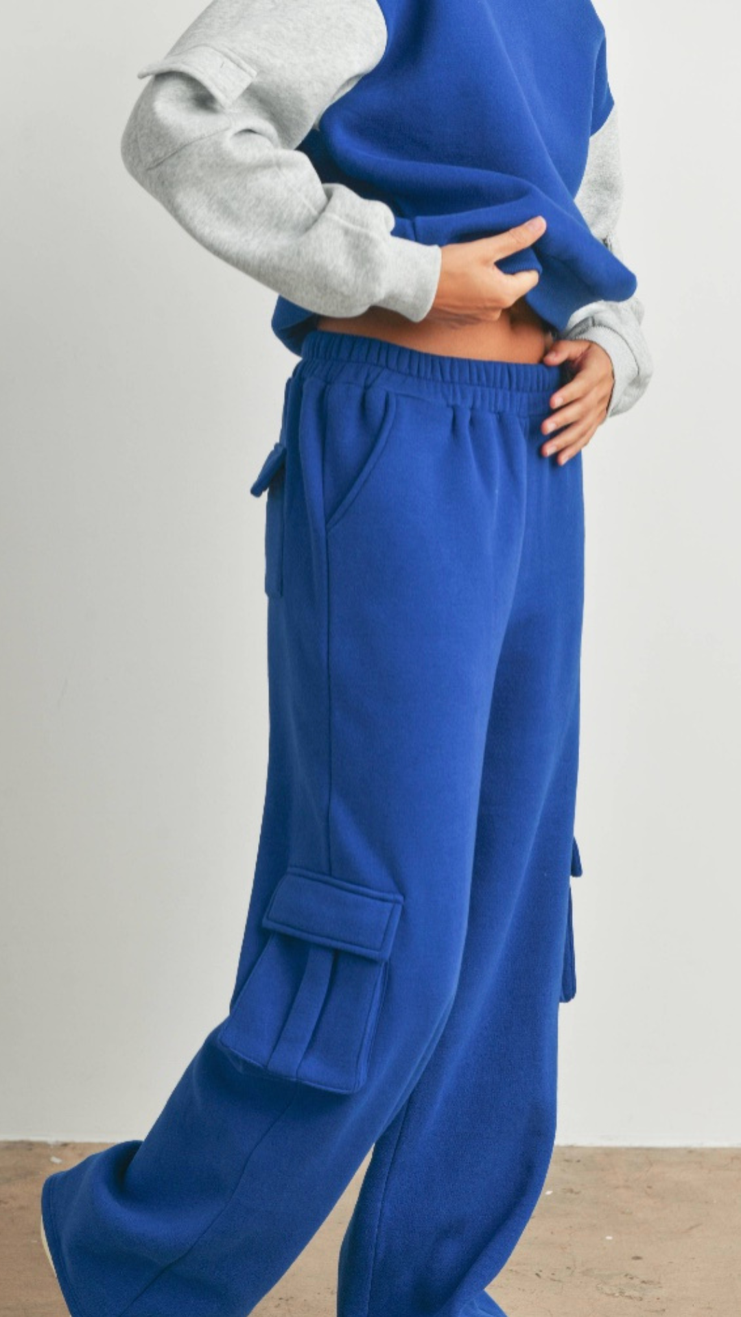 Royal Blue Cargo Sweat Pants