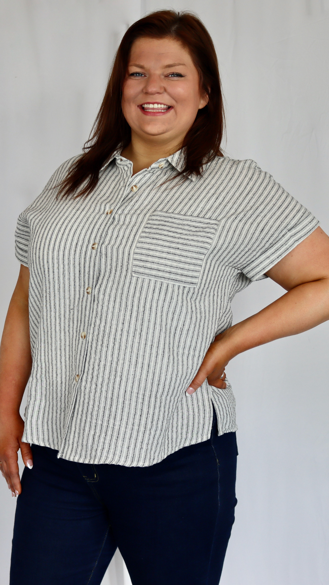 plus size linen top women