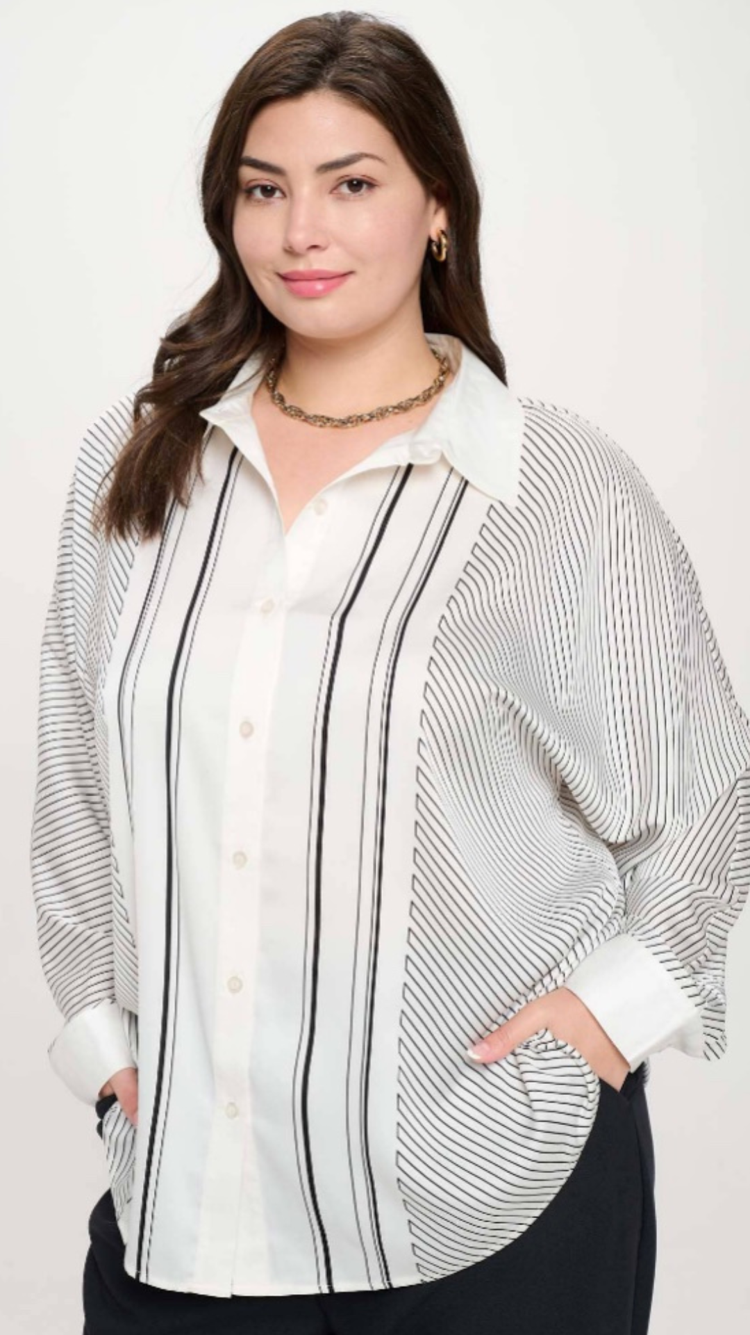 plus size silk button down modern shirt