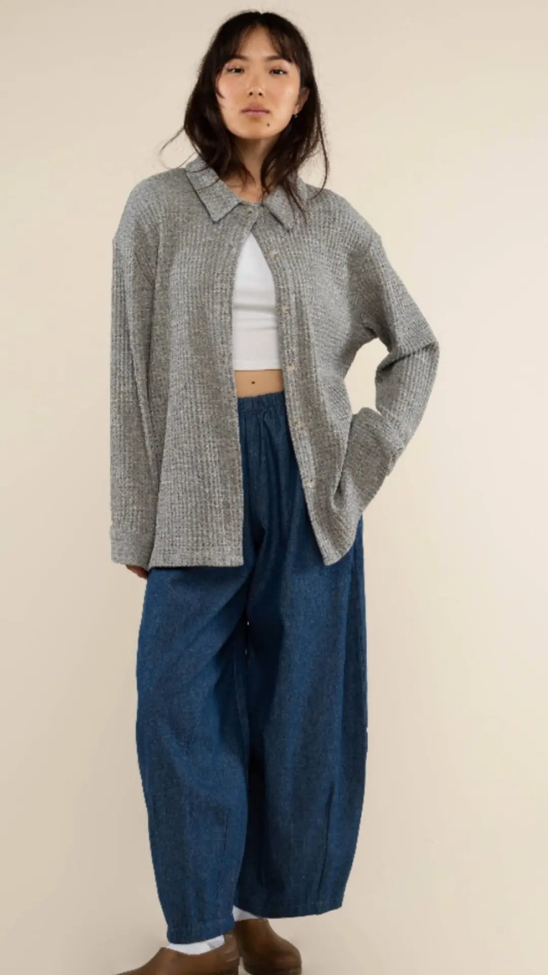 Plus Grey Matter Button Down - U Pretty Things