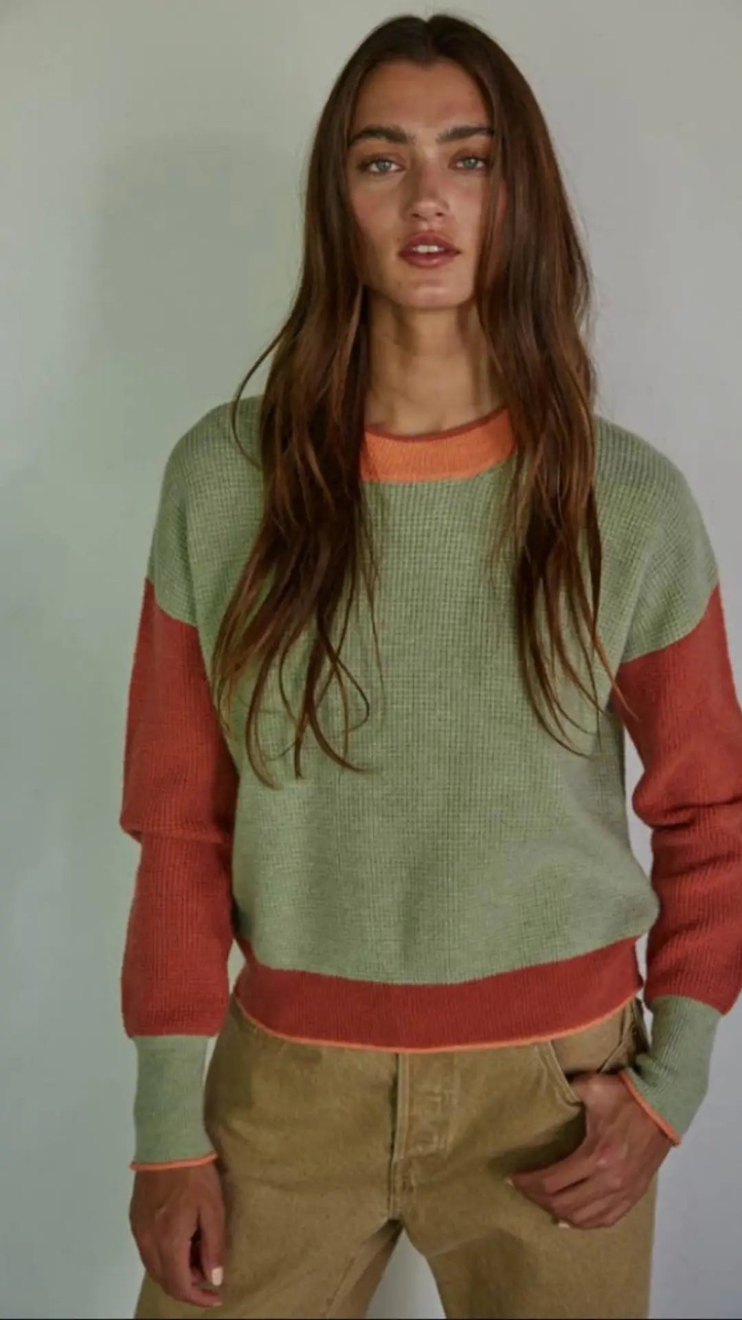 Sunset Melon Knit Sweater - U Pretty Things