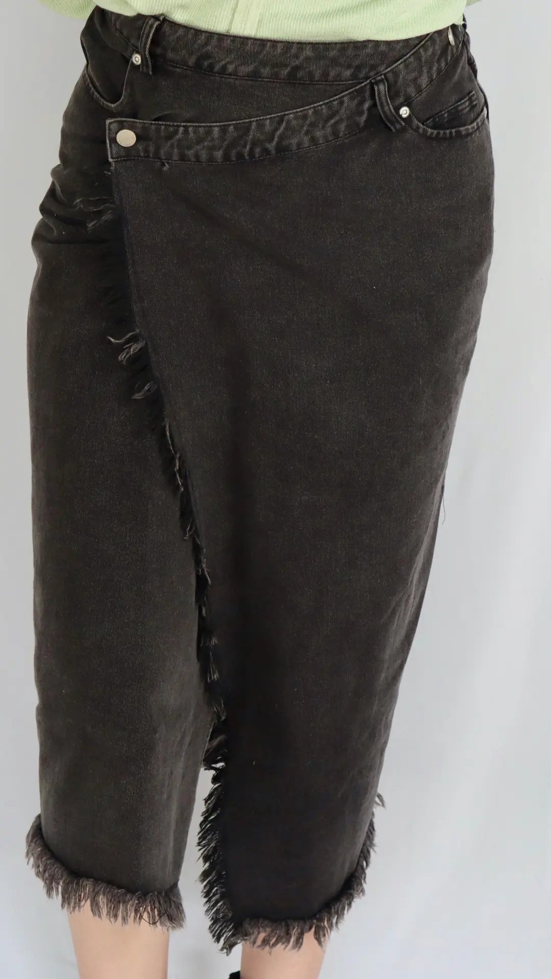 Washed Crossover Skirt - U Pretty Things