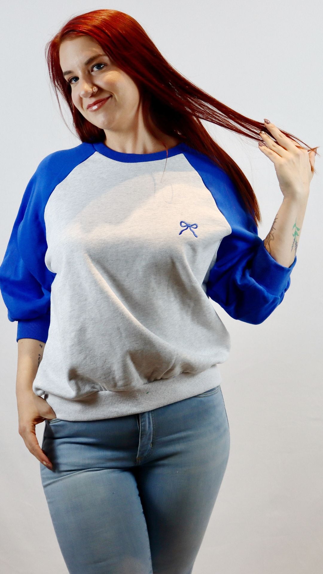 The Sweetheart Varsity Top - Blue