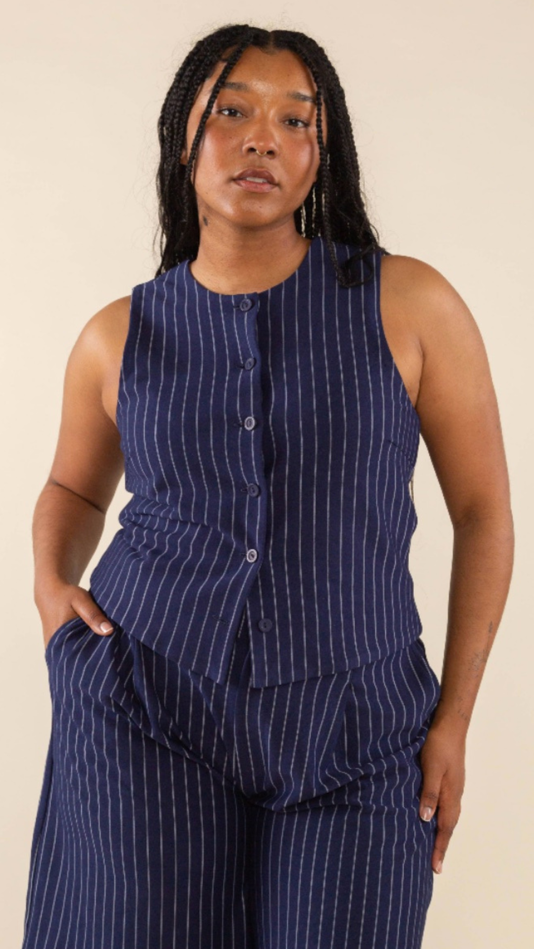 Power Line Pinstripe Vest