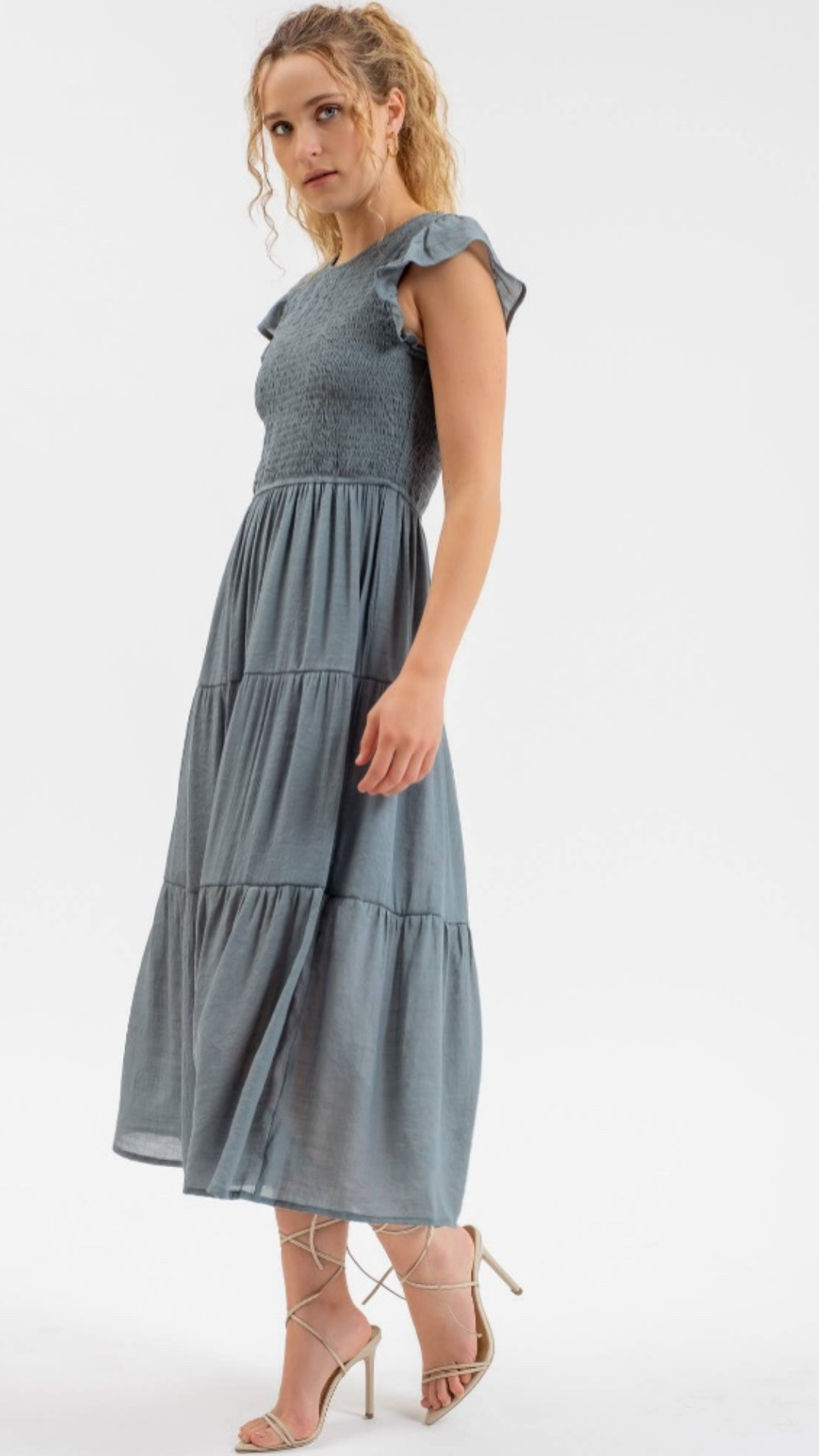 Ocean Breeze Smocked Midi