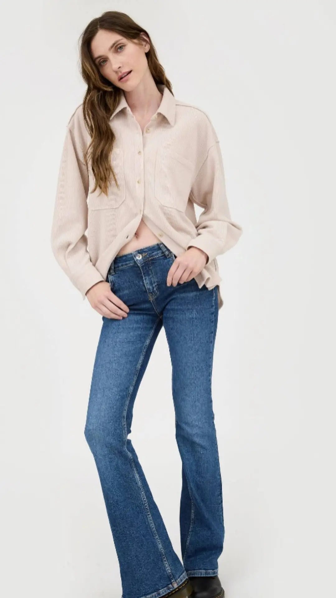 The Edge Stitch Button - Up - Oatmeal - U Pretty Things