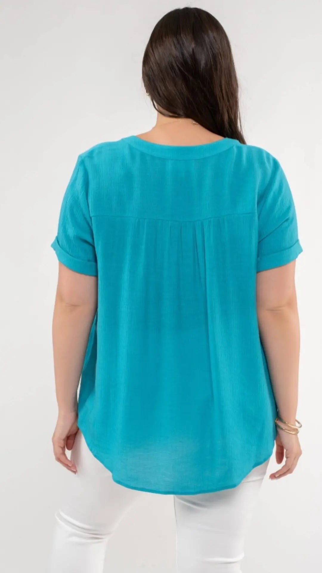 Plus - The Teal Temptation Blouse - U Pretty Things