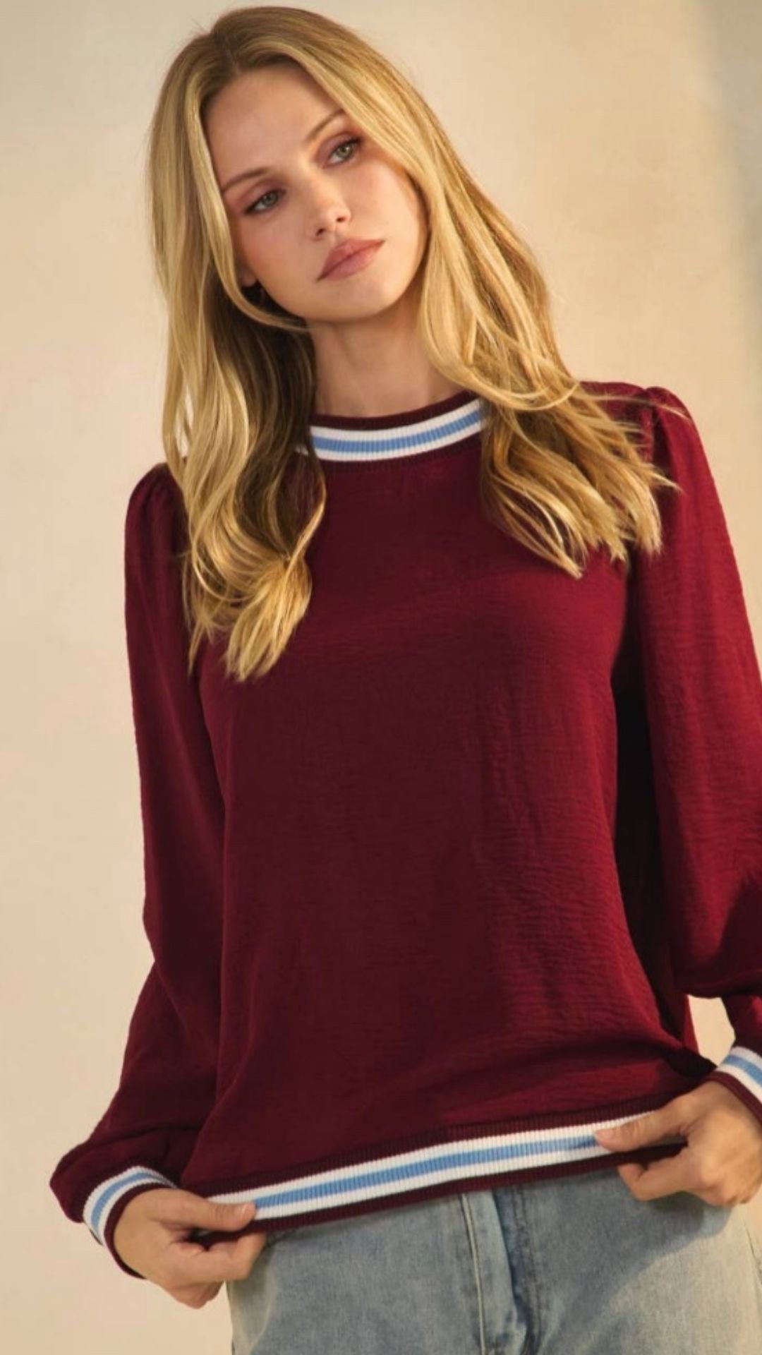 Plus - City Stripe Top