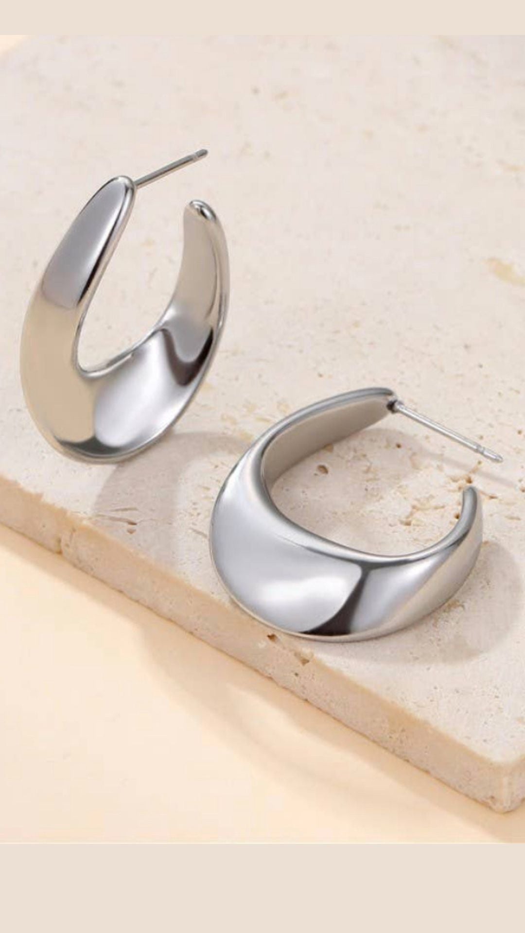 Silver Bubble Twist Hoops
