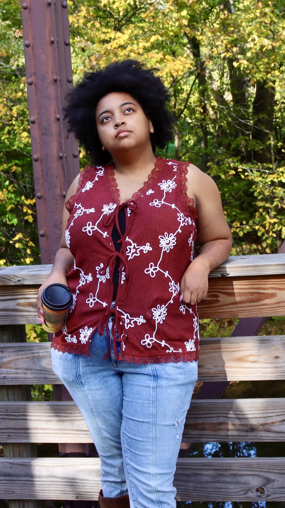 Plus - Wine & Wildflower Vest - U Pretty Things