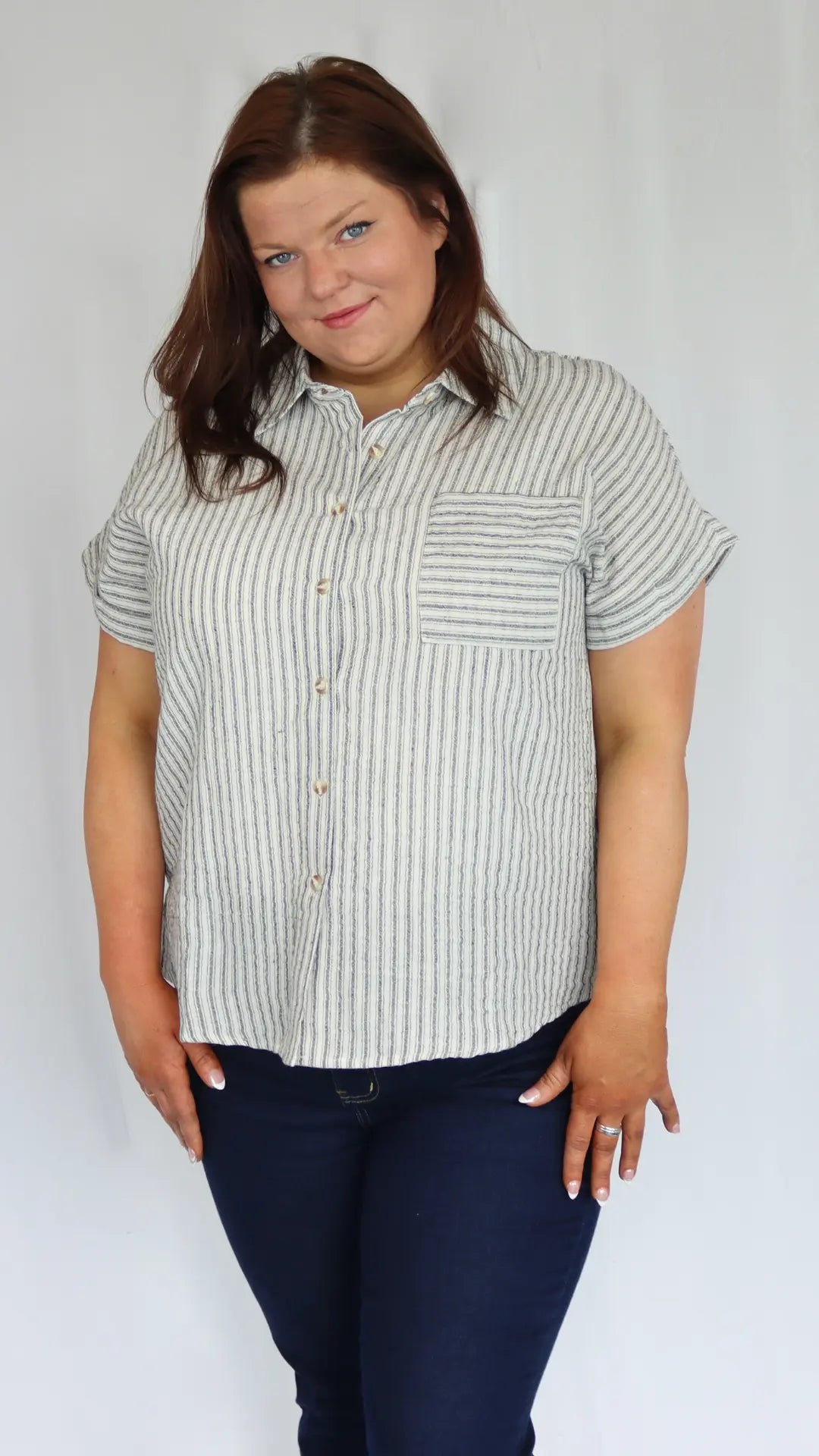 Plus - Easy Line Linen Shirt - U Pretty Things
