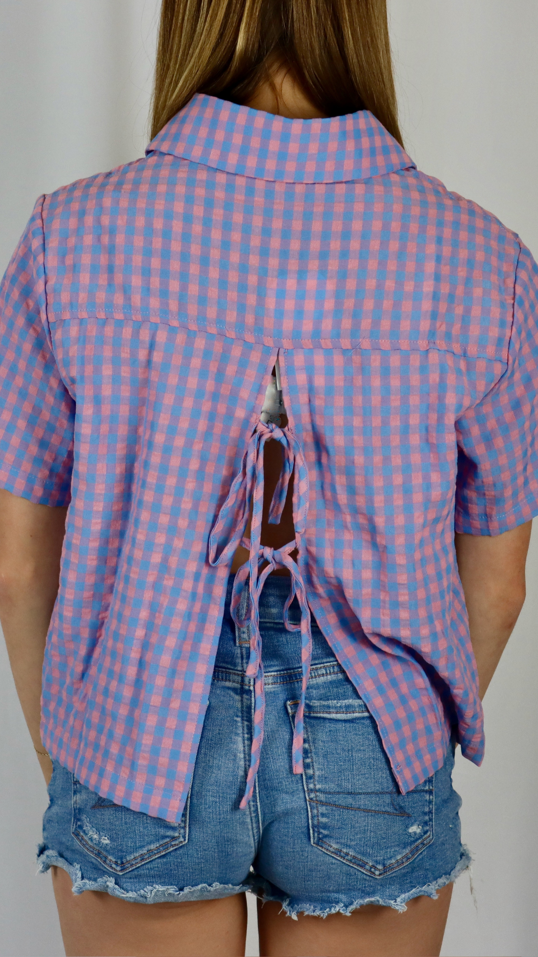 Cotton Candy Tie-Back Polo