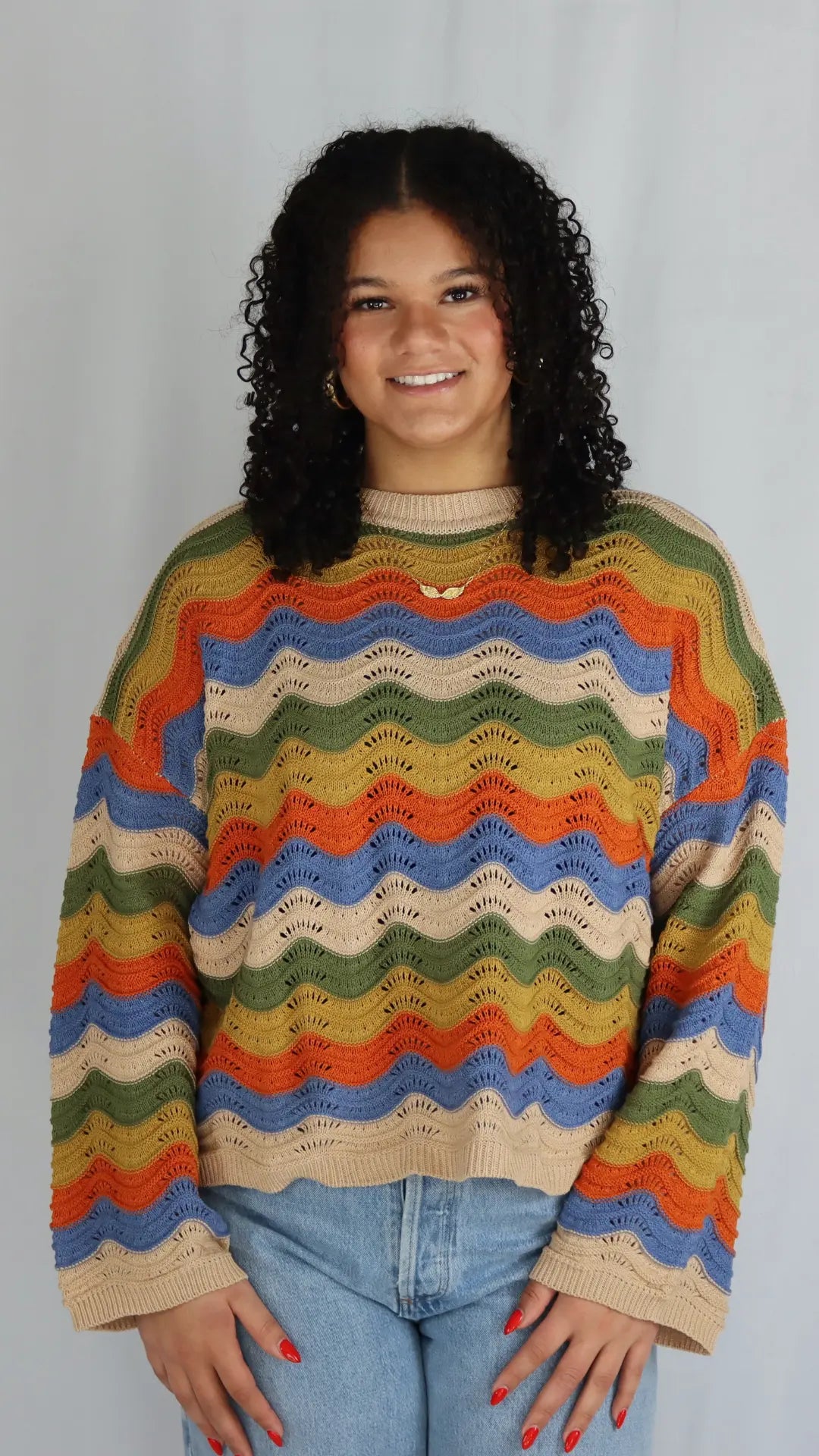 Sunset Waves Knit Sweater - U Pretty Things