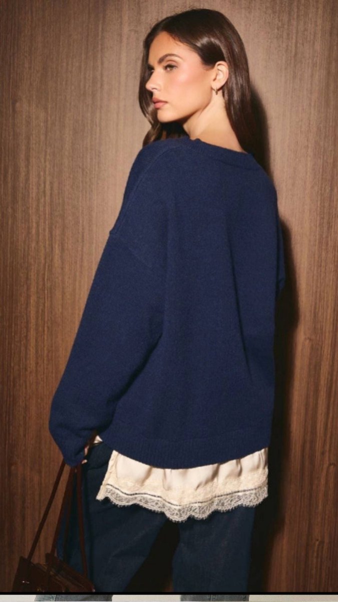 The Navy Lace Layer - U Pretty Things