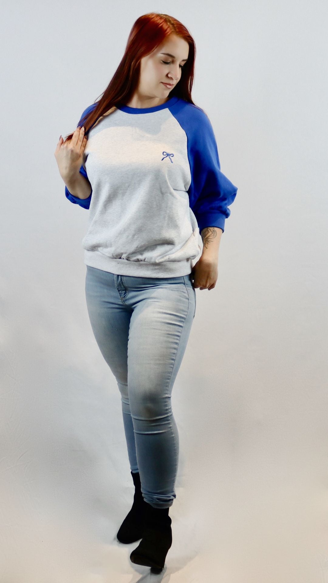 The Sweetheart Varsity Top - Blue