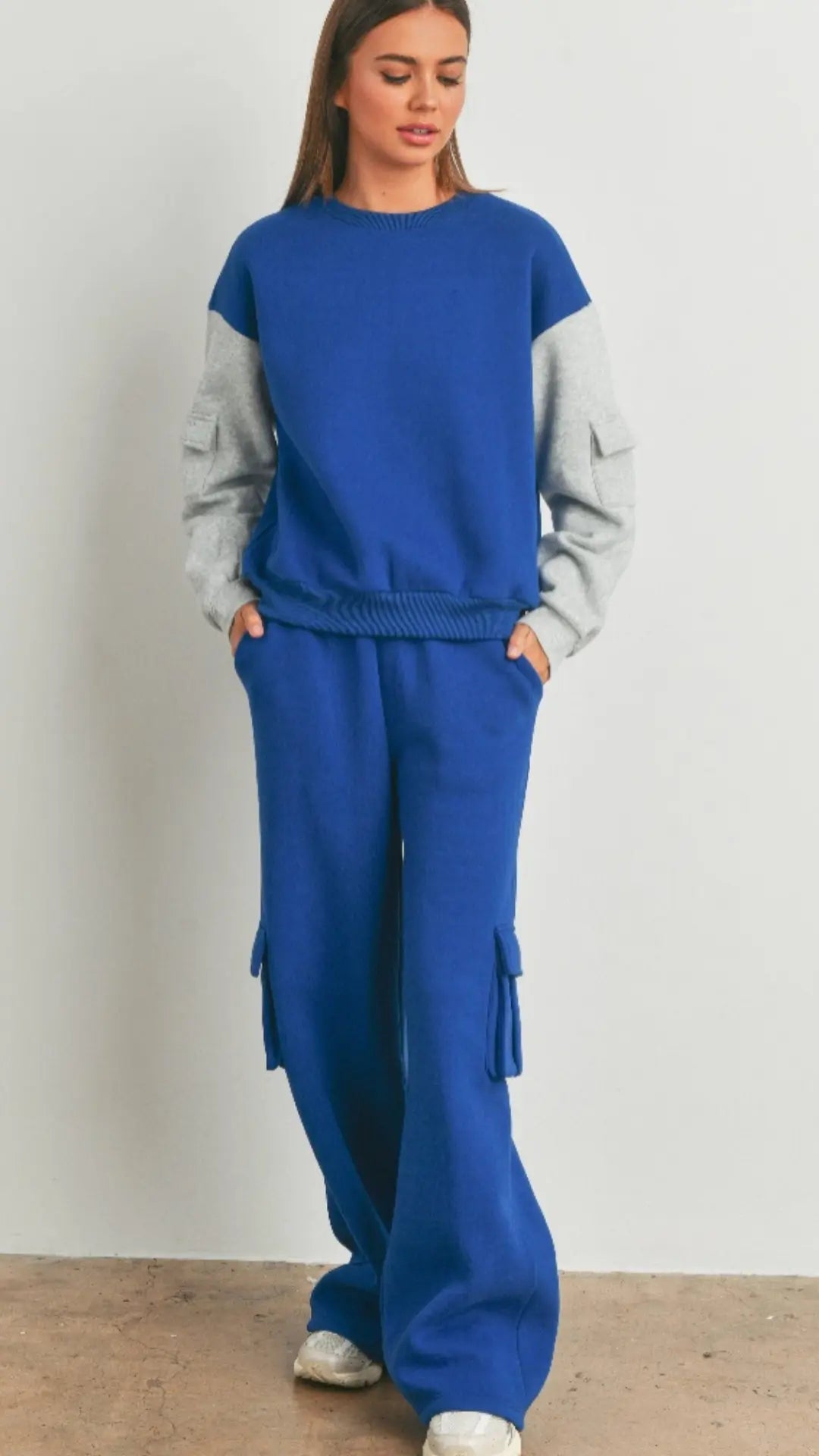 Off - Duty Royal Cargo Sweats - U Pretty Things