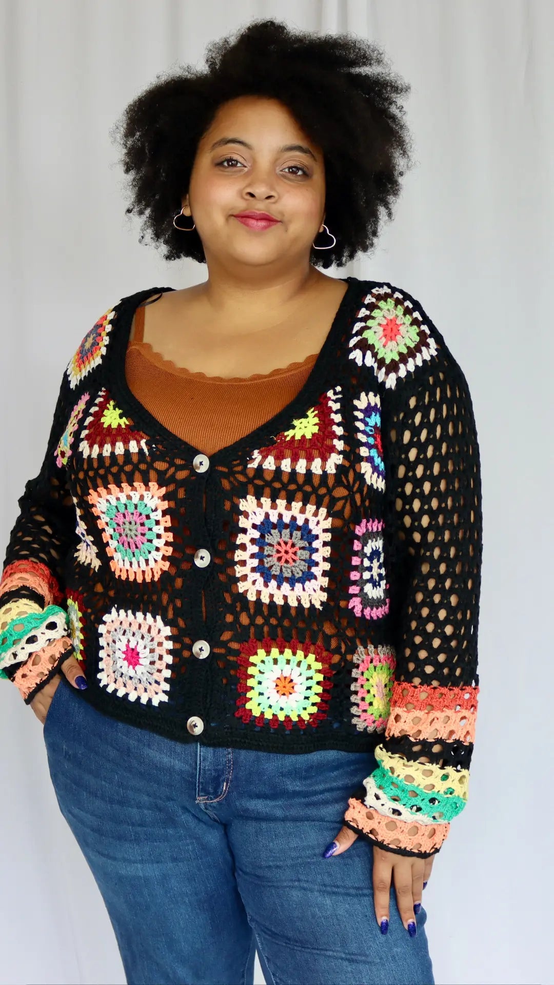 Electric Garden Crochet Cardigan - U Pretty Things