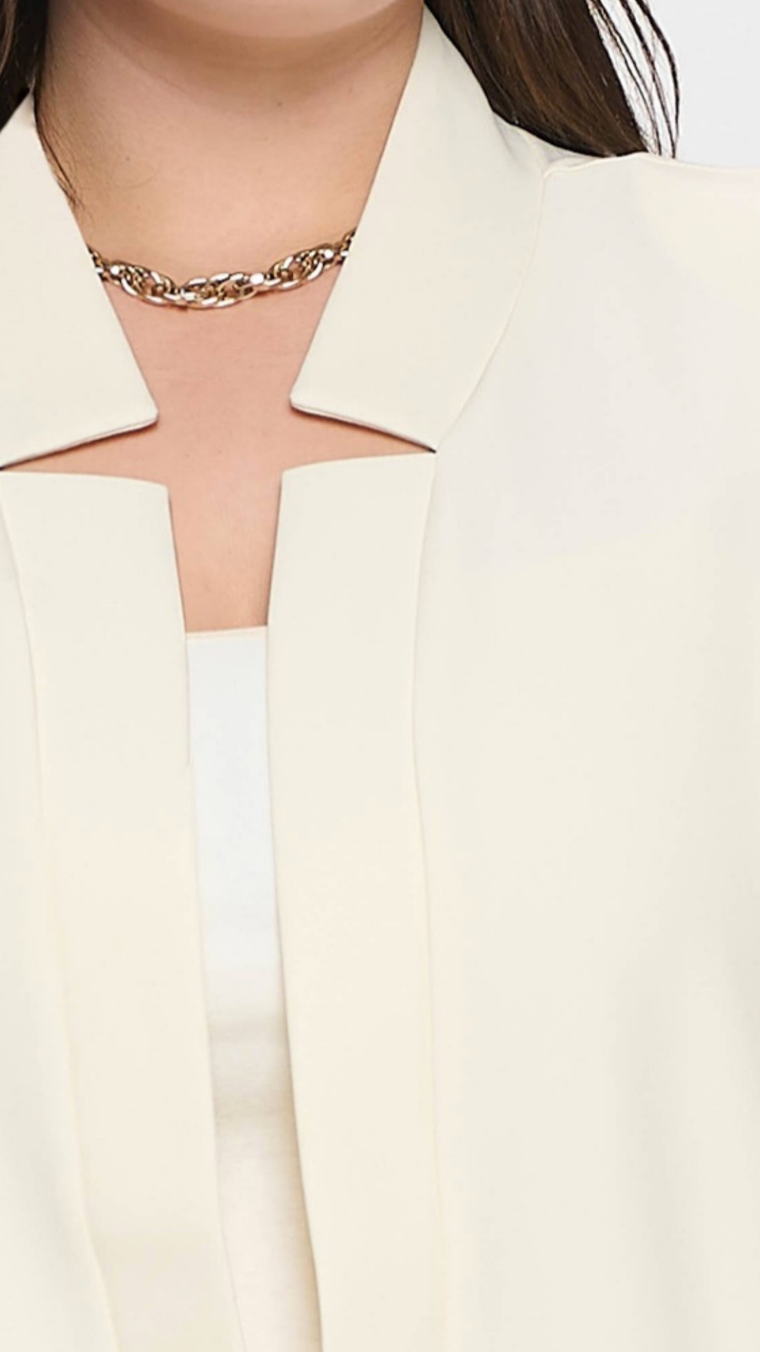 PLUS NOTCH COLLAR LONG SLEEVE BLAZER