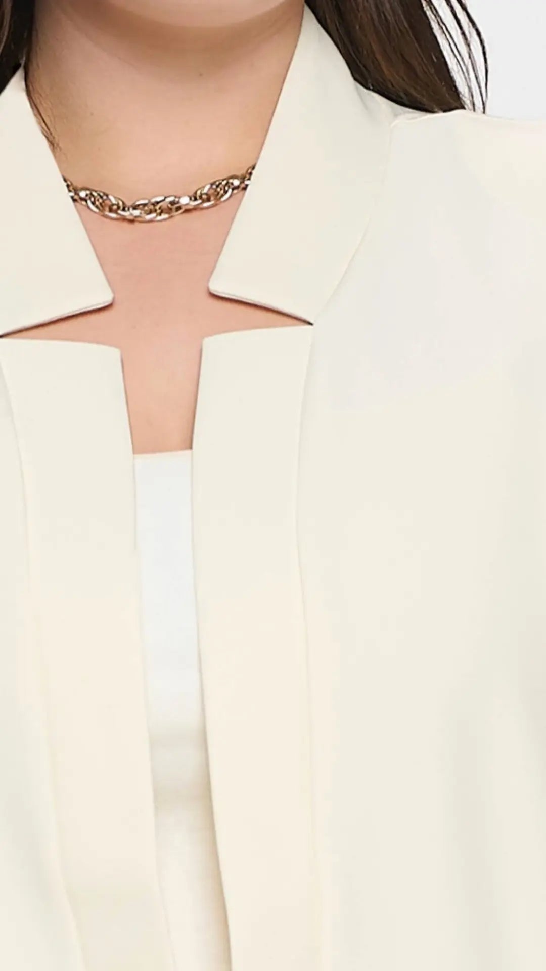 PLUS NOTCH COLLAR LONG SLEEVE BLAZER - U Pretty Things