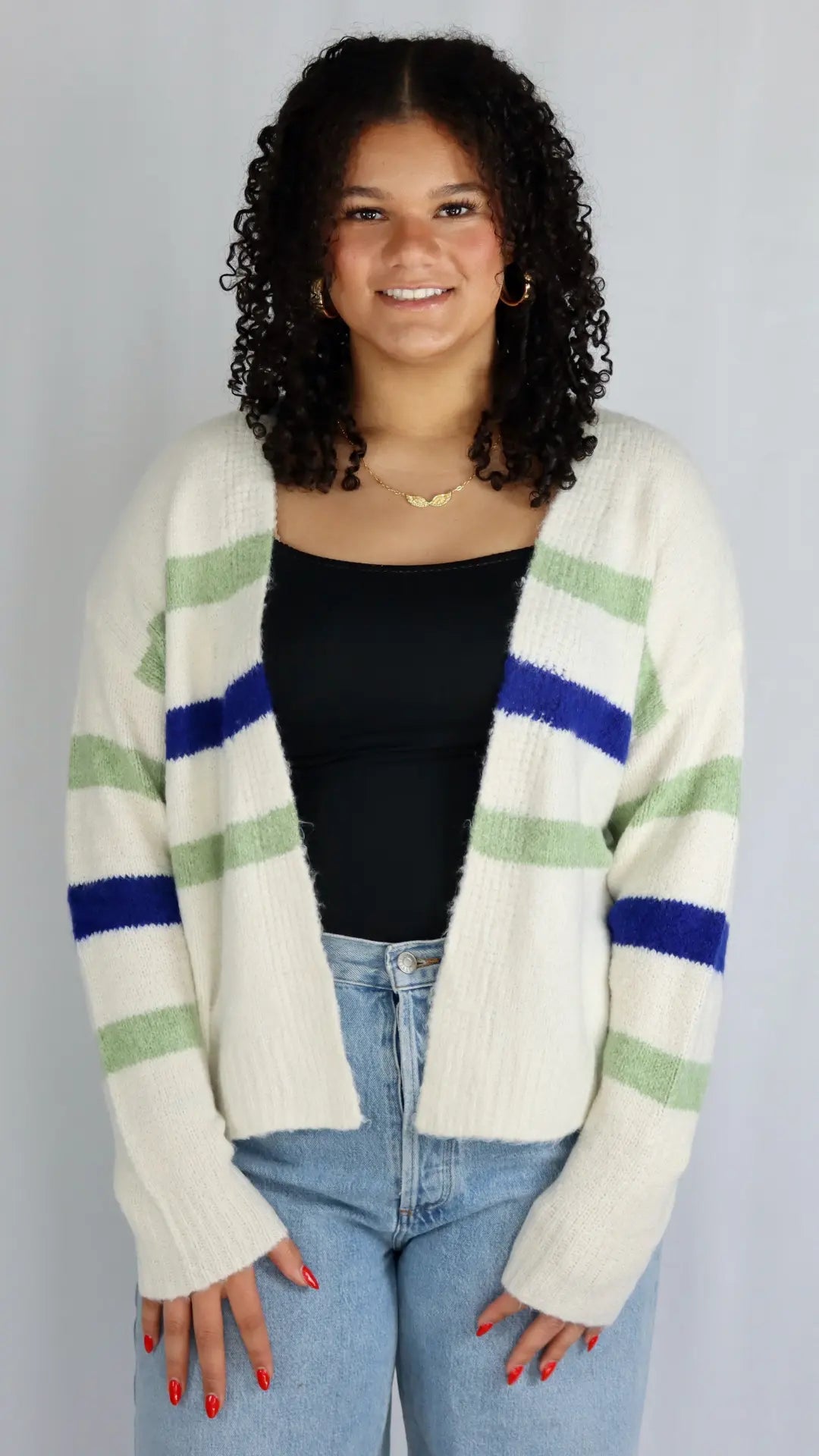 Soft Breeze Striped Cardigan - U Pretty Things