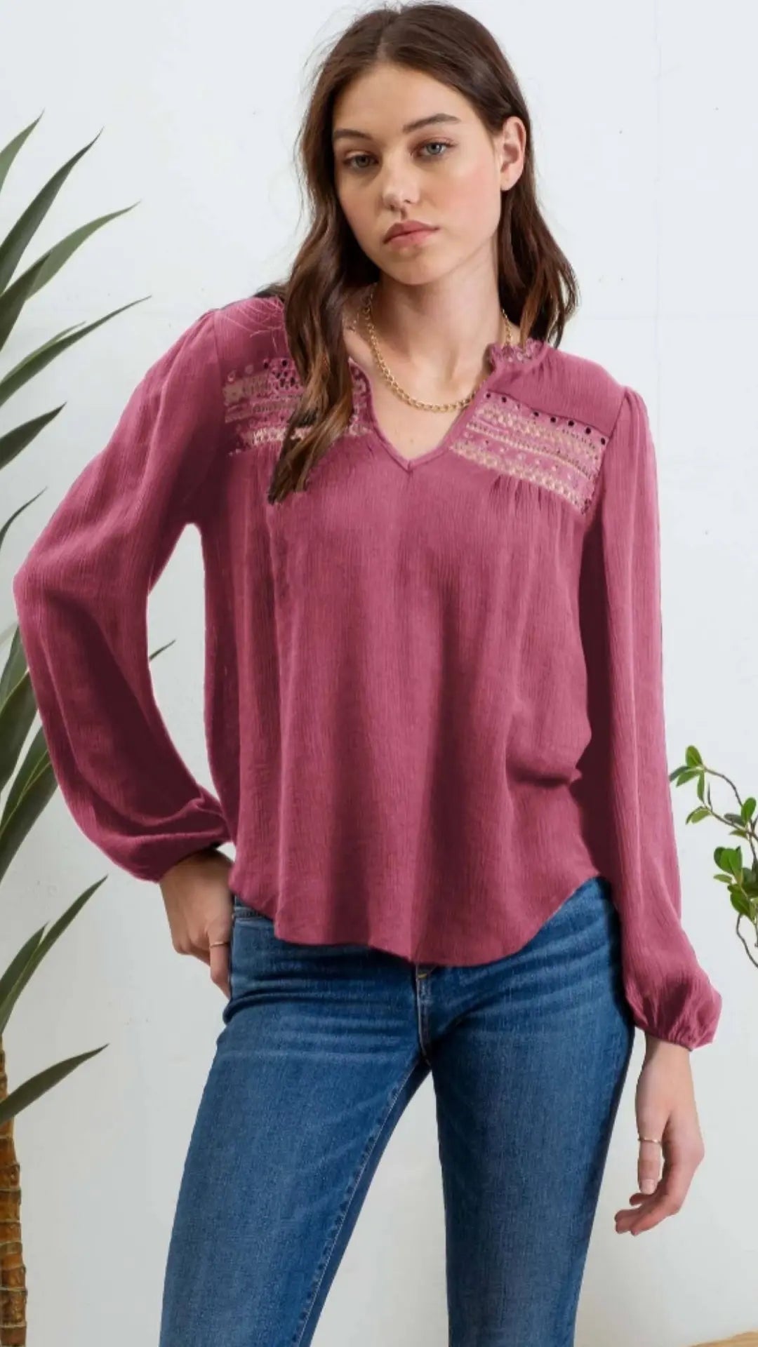 Blush Bloom Eyelet Top - U Pretty Things