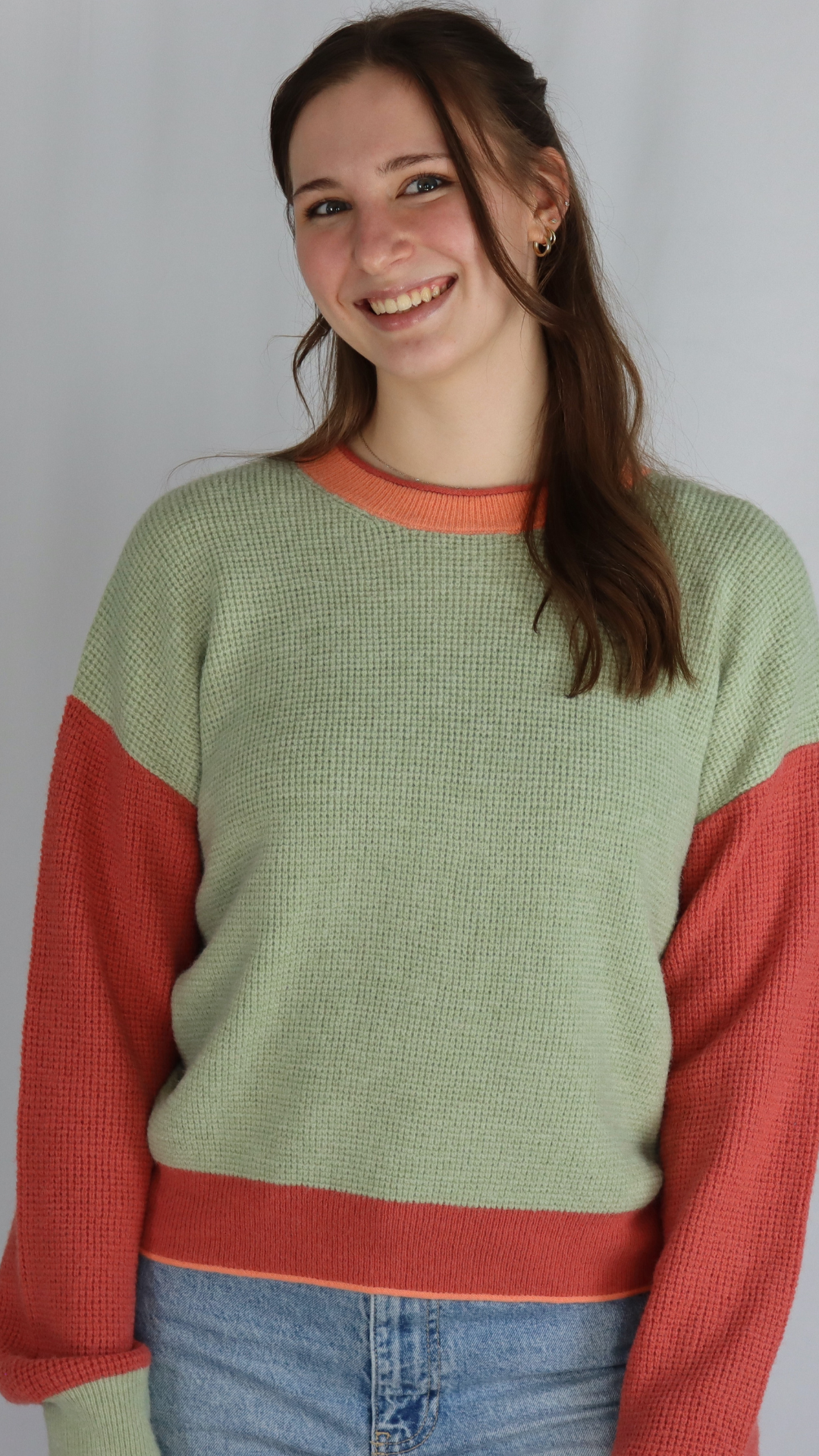 Sunset Melon Knit Sweater