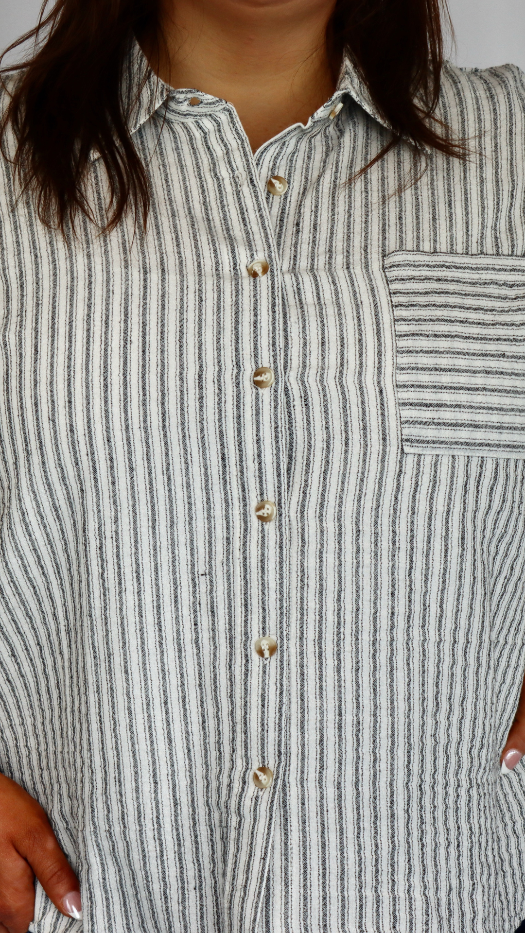 Plus - Easy Line Linen Shirt