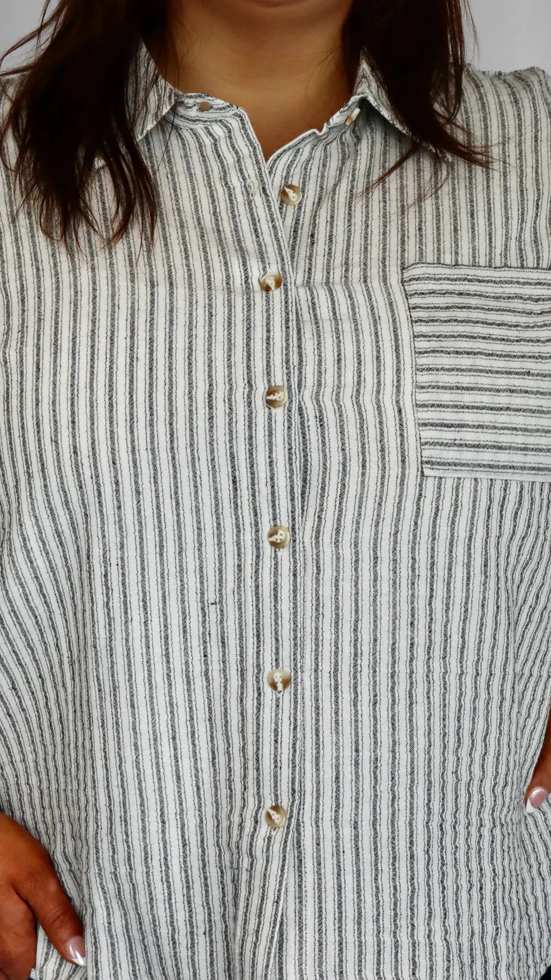 Plus - Easy Line Linen Shirt - U Pretty Things