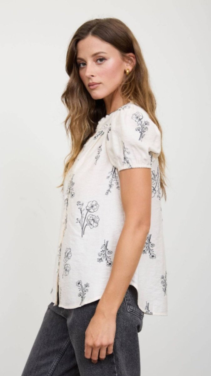 Meadow Line Linen Top - U Pretty Things