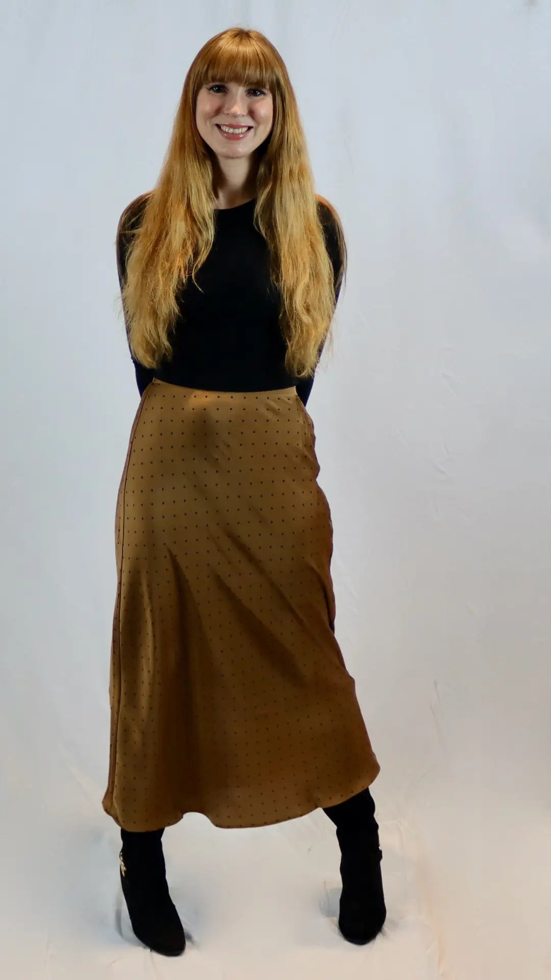 Caramel Dot Midi - U Pretty Things