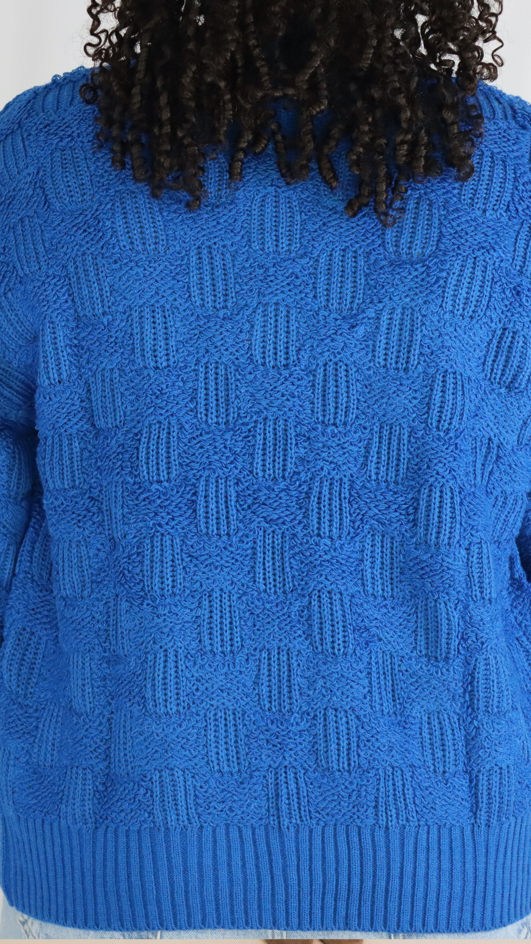 Cloud Check Knit Cardigan