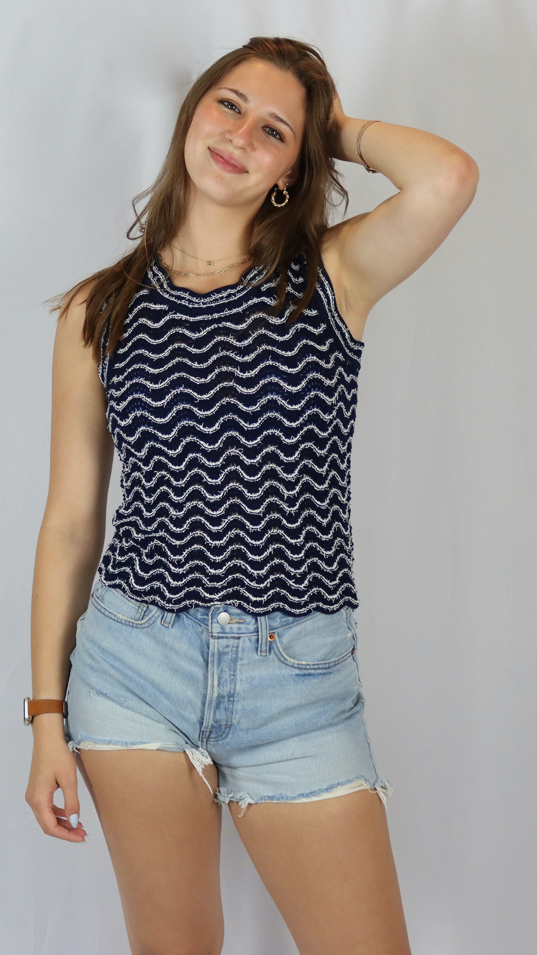 summer wave tank top women