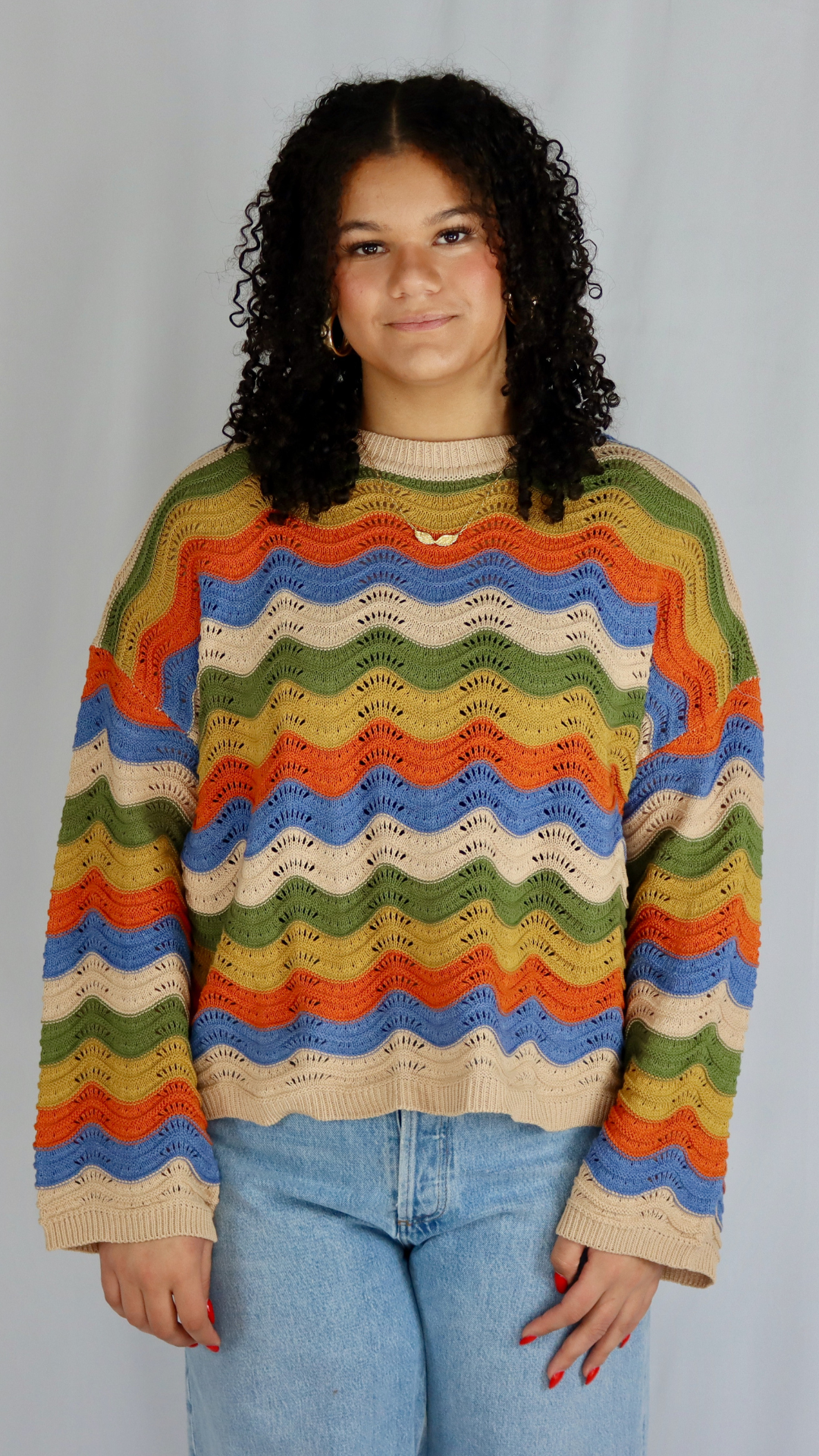 Sunset Waves Knit Sweater