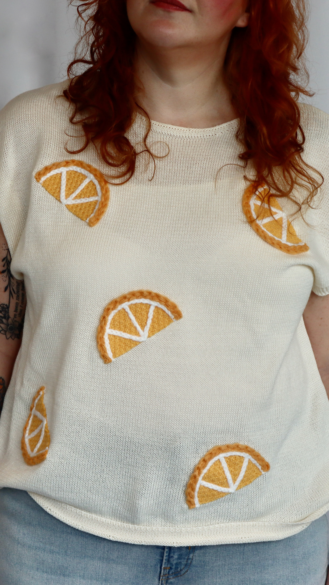 Plus Zesty Lemon Patch Knit Tank
