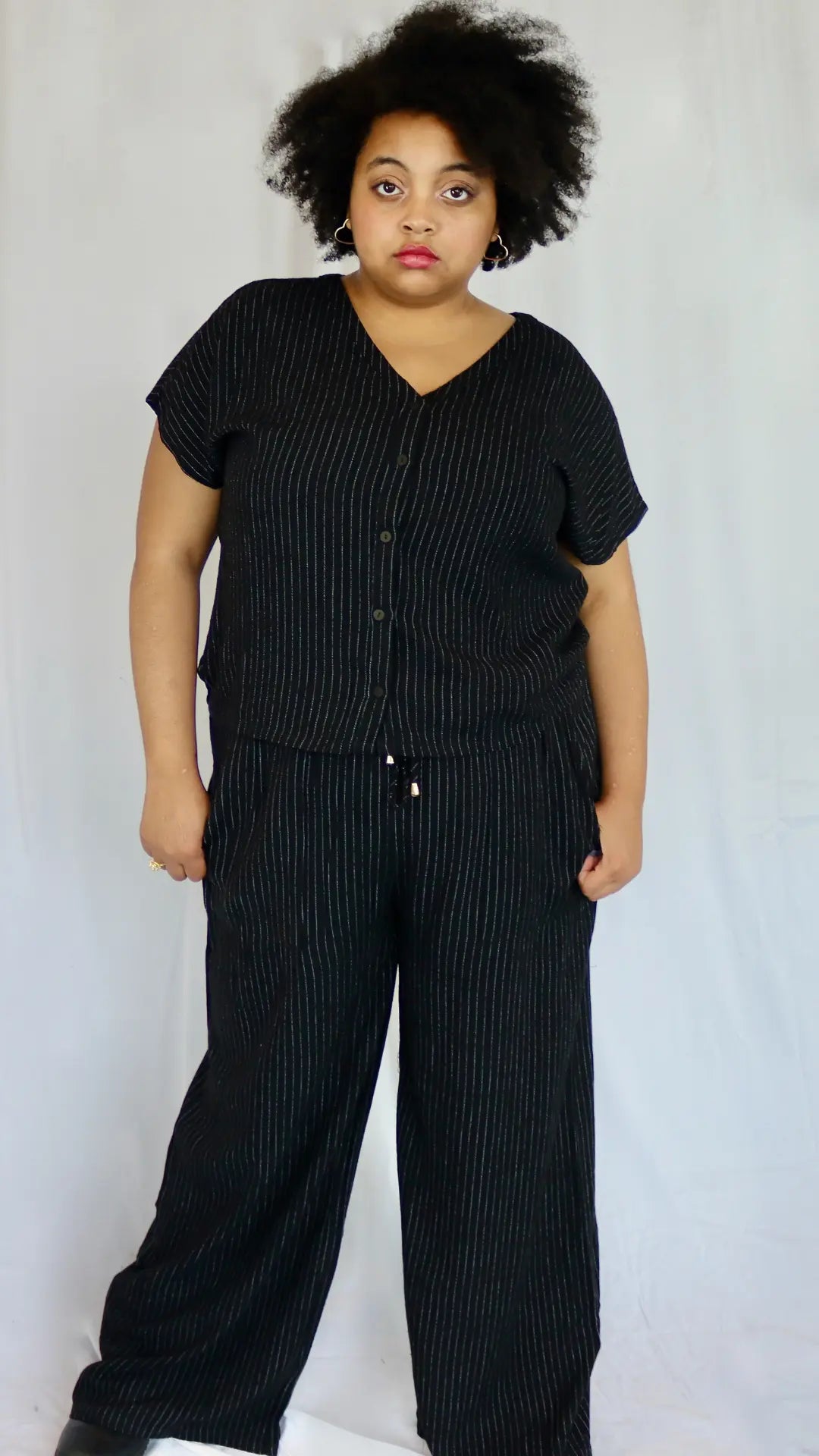 Plus - The Power Stripe Top - U Pretty Things