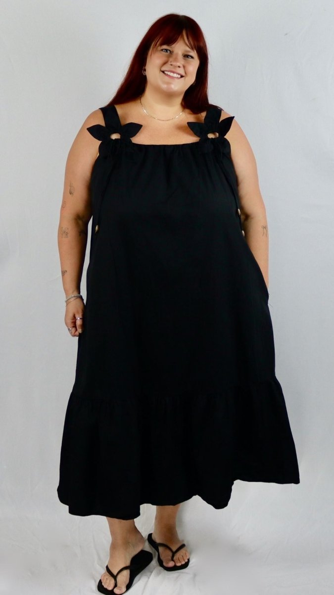 Flower Strap Poplin Dress - U Pretty Things