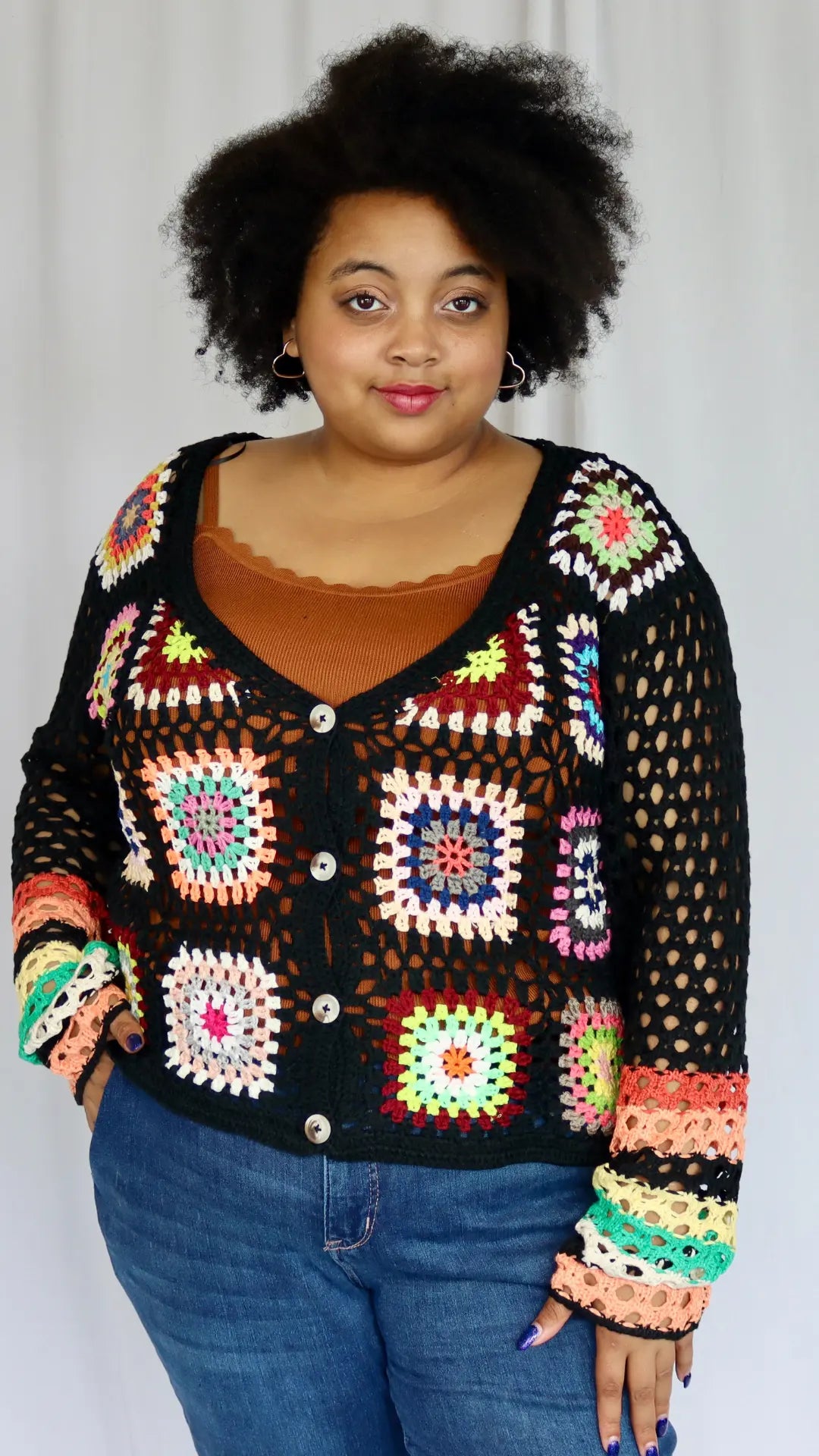 Electric Garden Crochet Cardigan - U Pretty Things