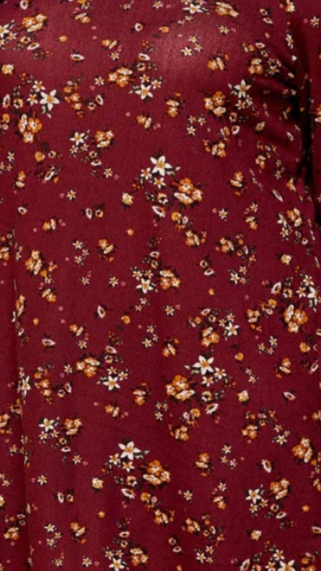PLUS SIZE COZY FLORAL SWEATER DRESS