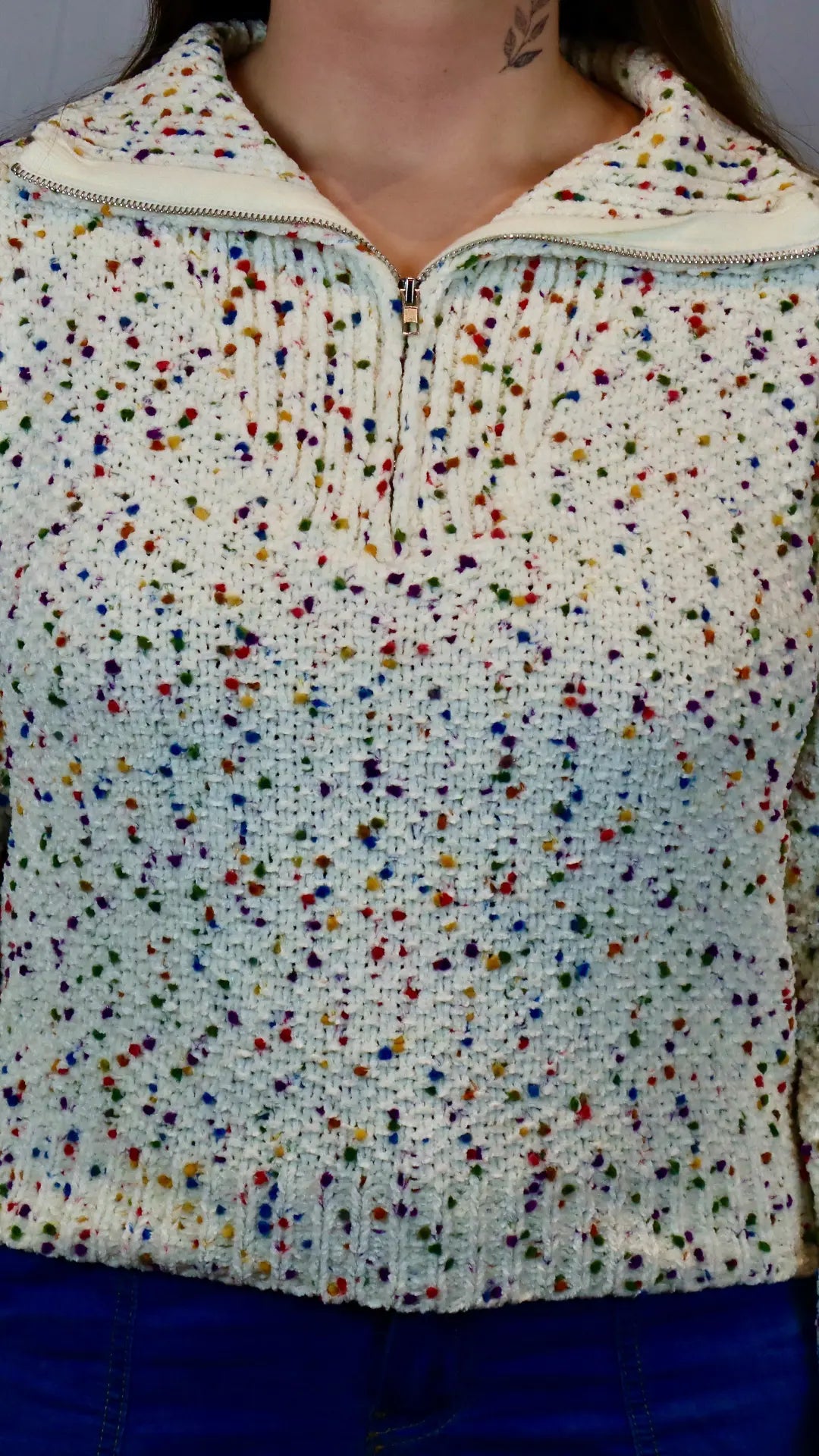The Confetti Cool Half - Zip - U Pretty Things