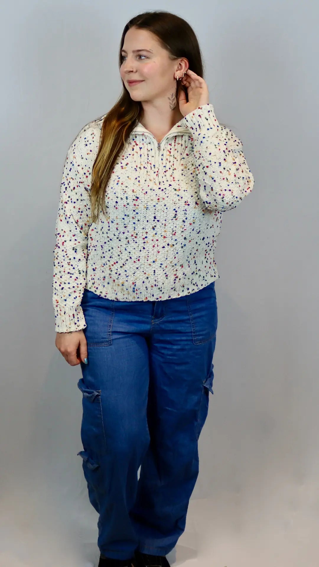 The Confetti Cool Half - Zip - U Pretty Things