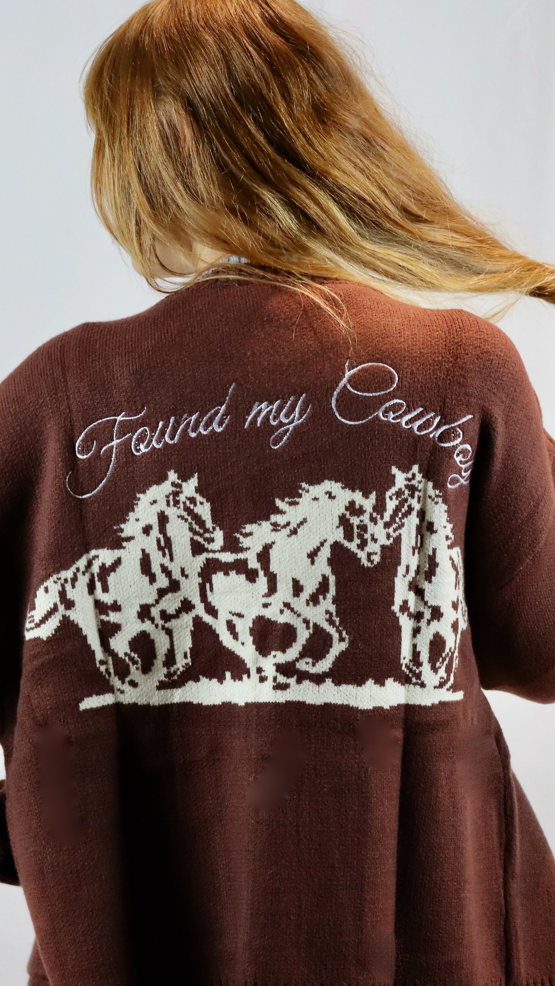 Hose Print Cowboy Cardigan