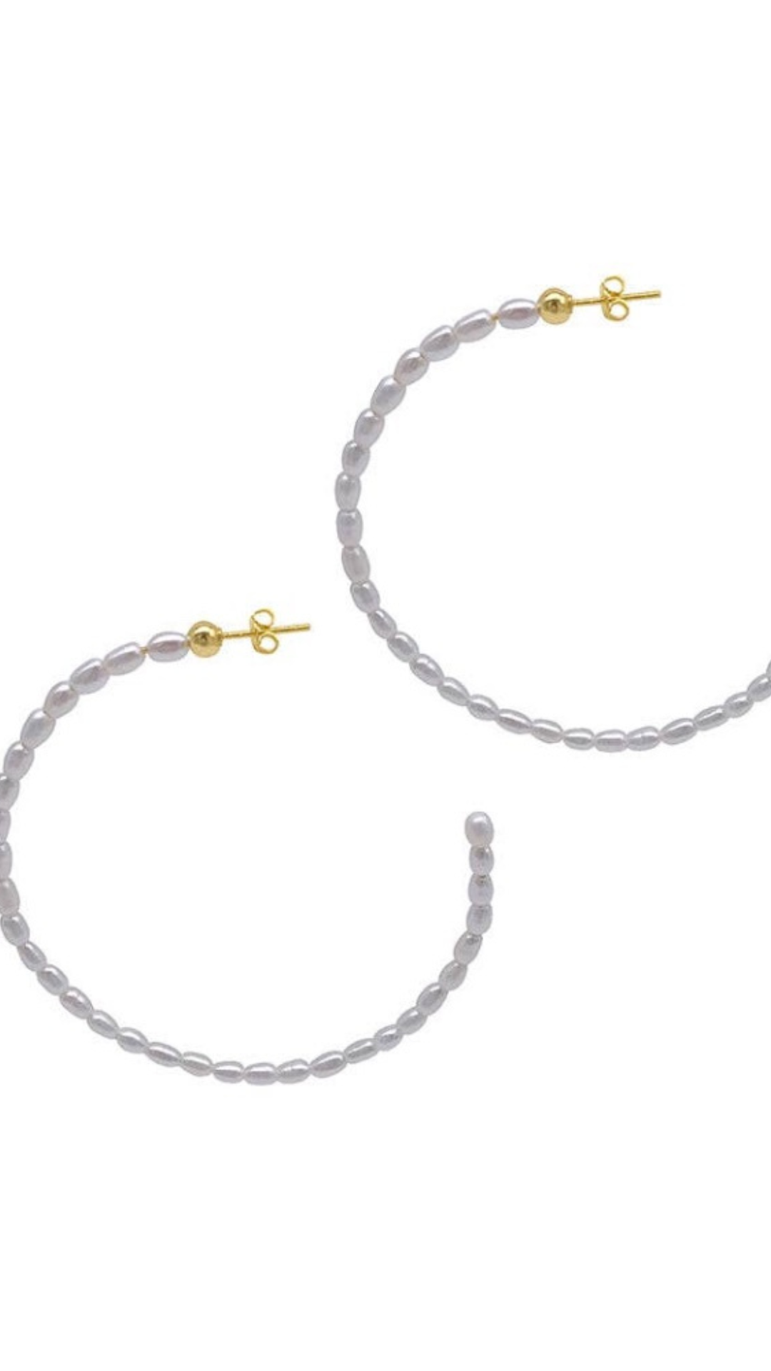 Pearl Hoop Earings