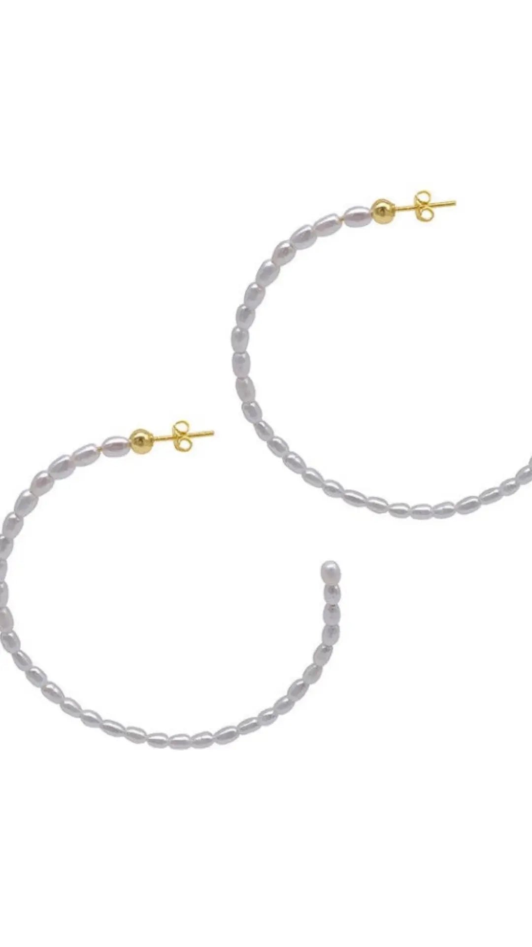 Luna Pearl Hoops - U Pretty Things
