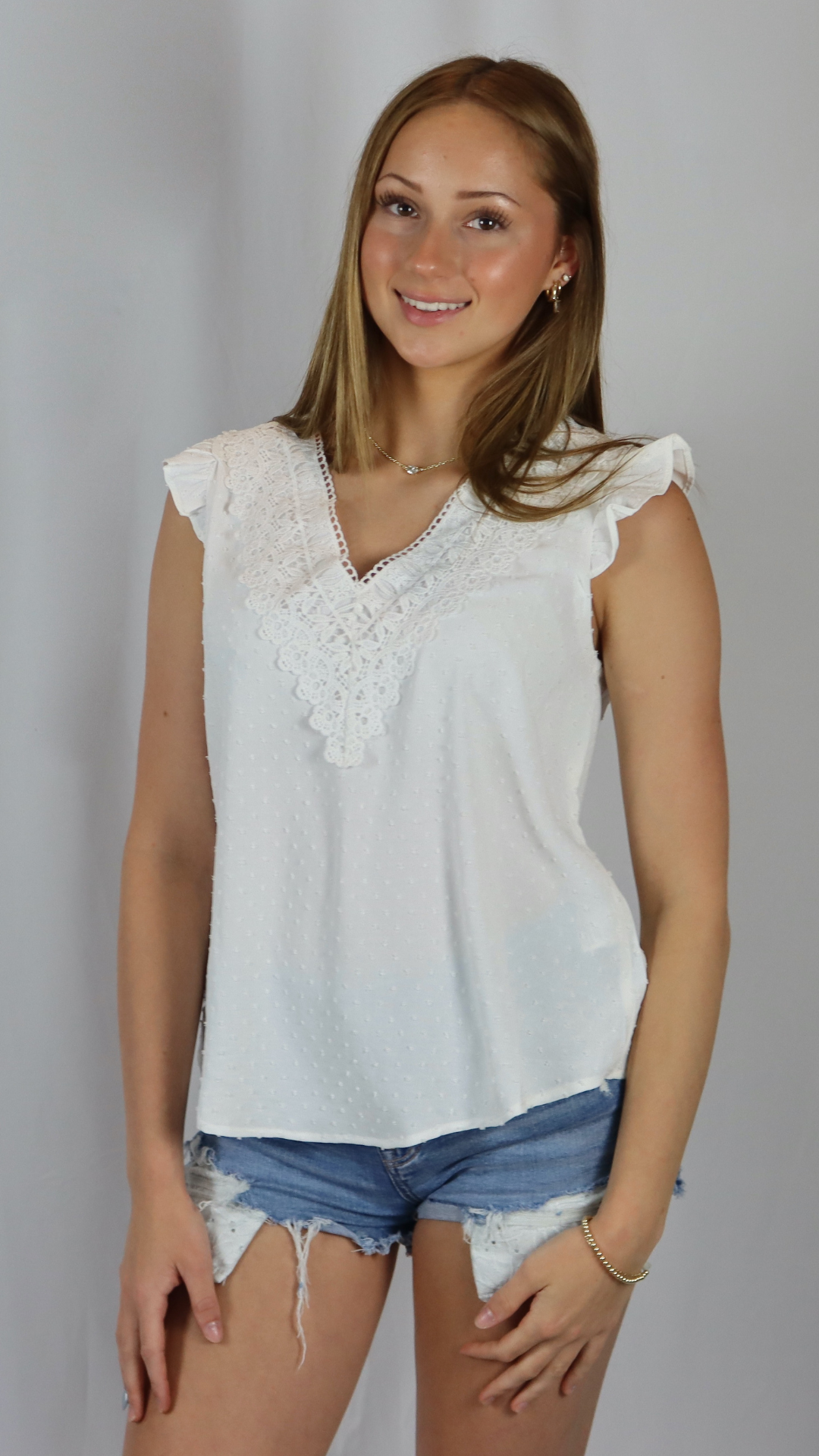 women's white summer top