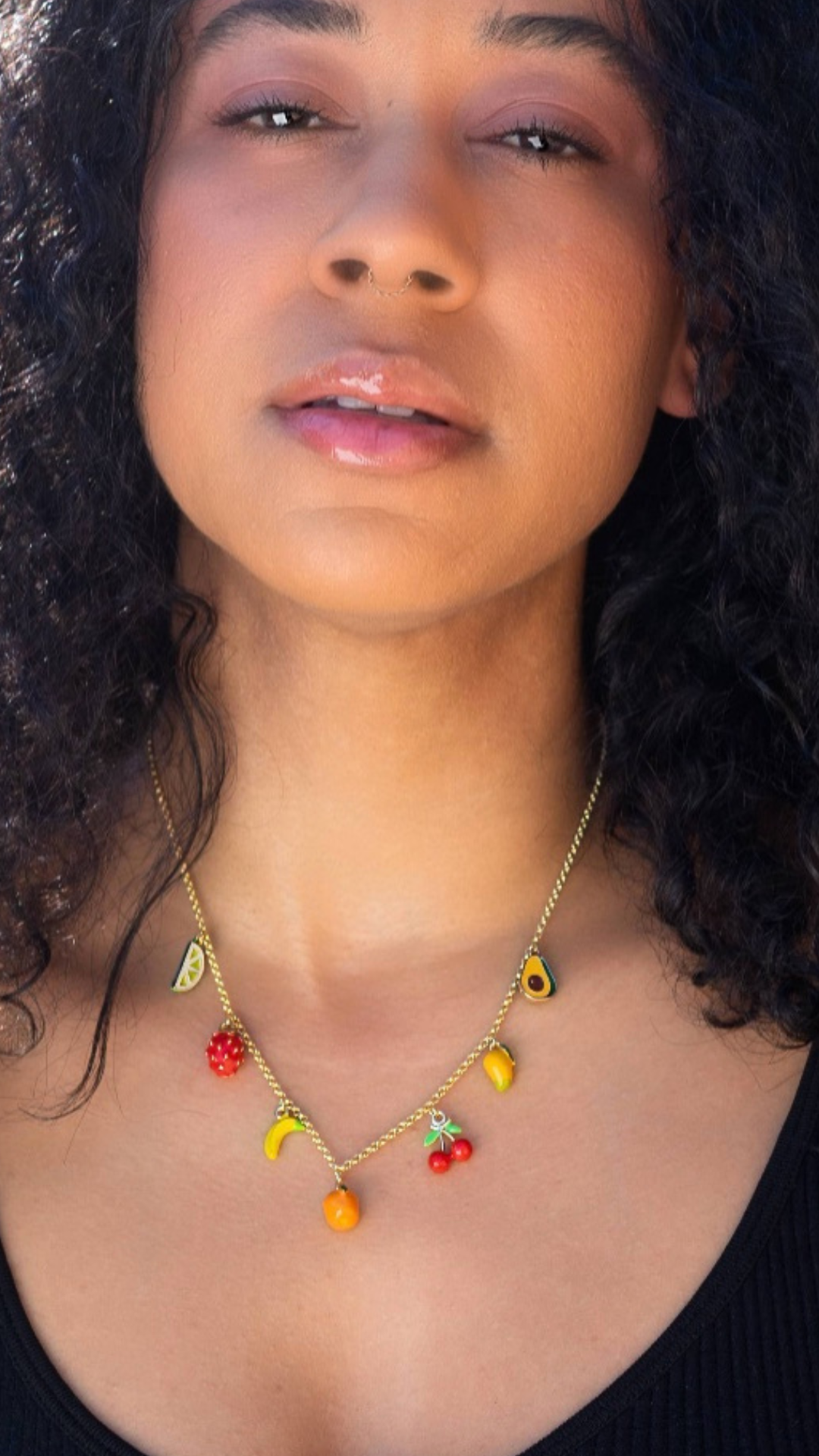 Gold Fruit Charm 18k necklace