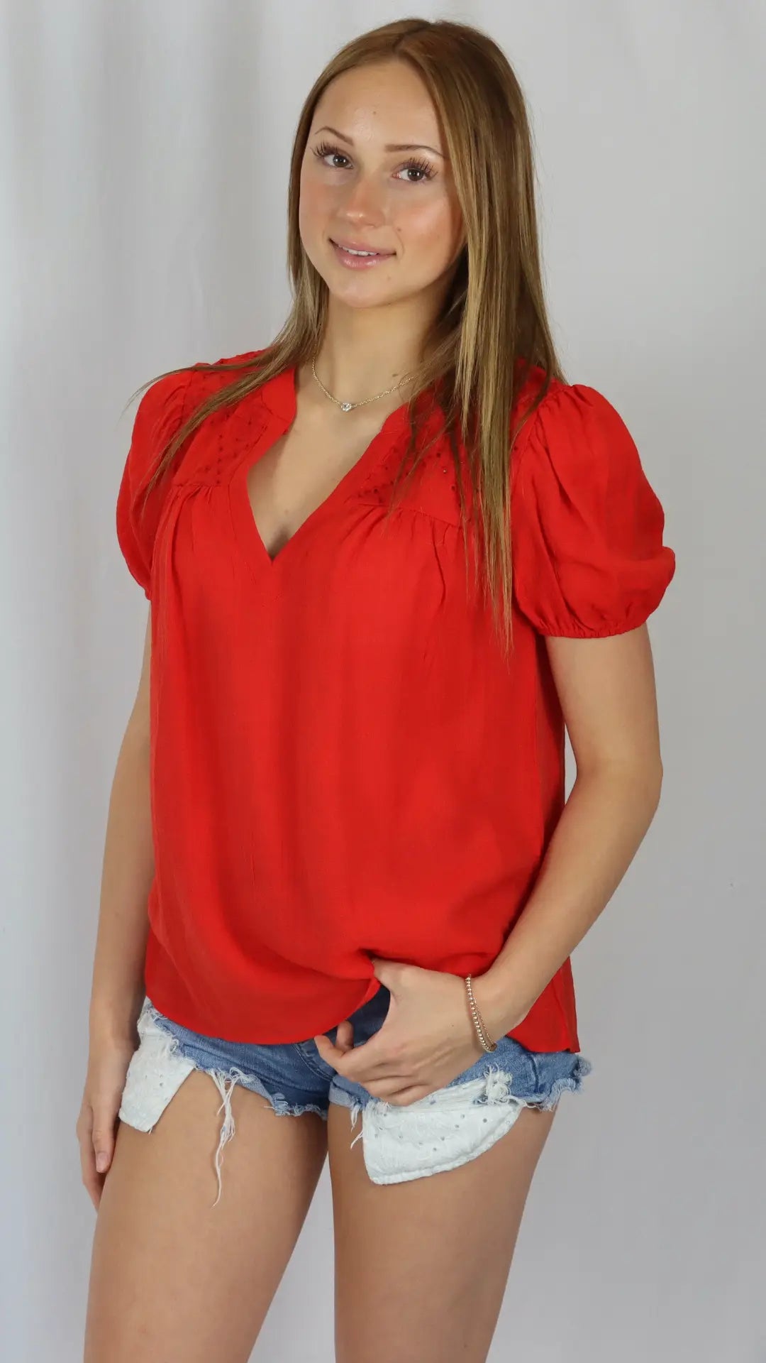 Scarlet Bloom Top - U Pretty Things