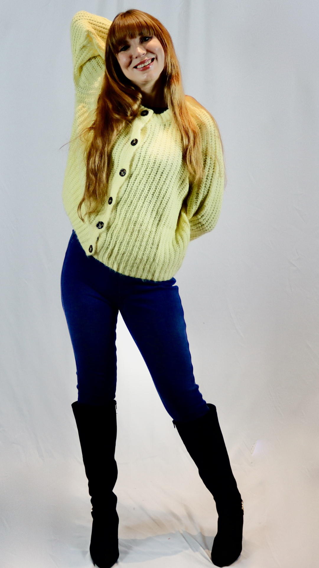 Butter Yellow button cardigan