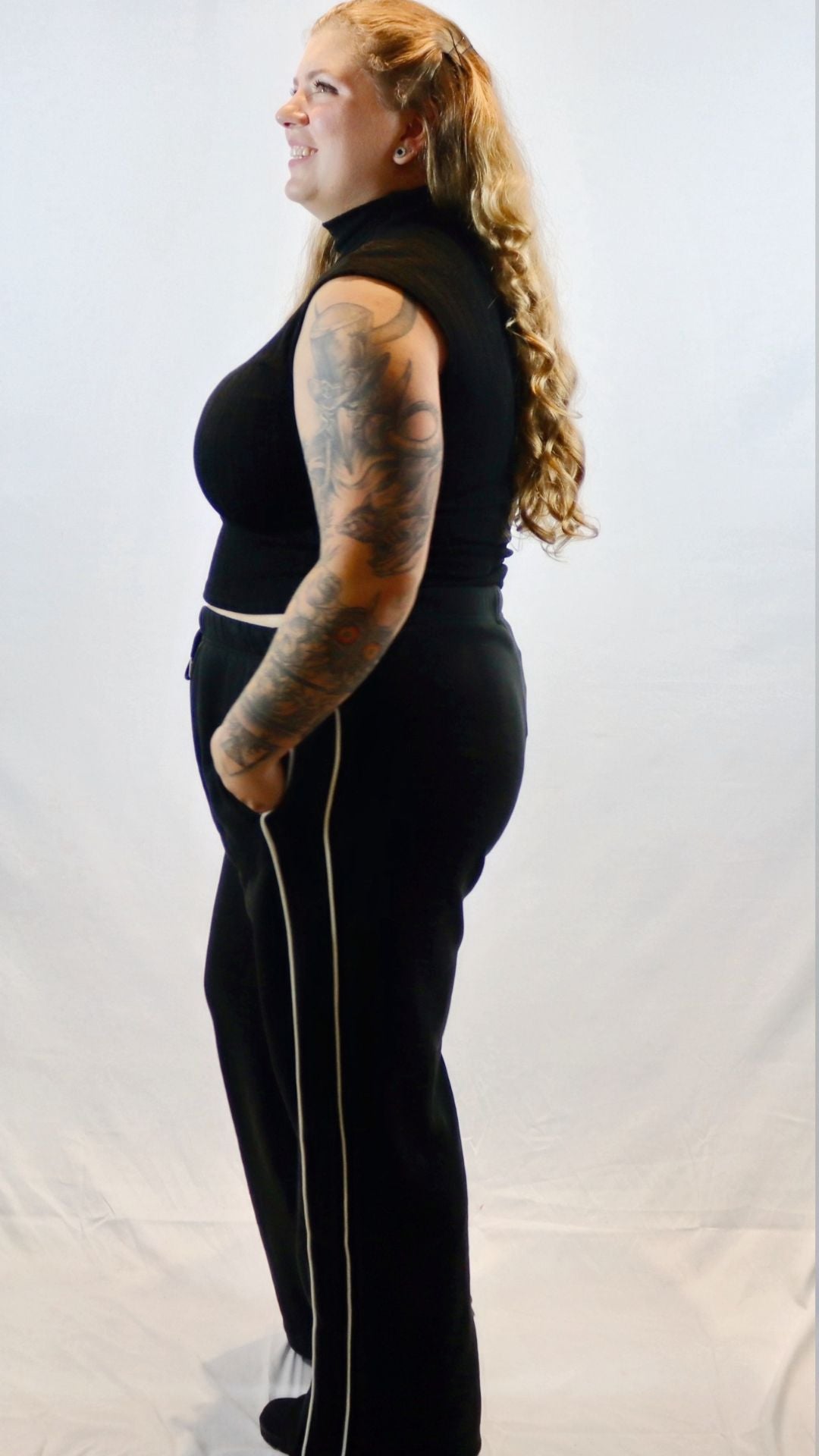 Plus - Easy Line Sweatpants  - Black