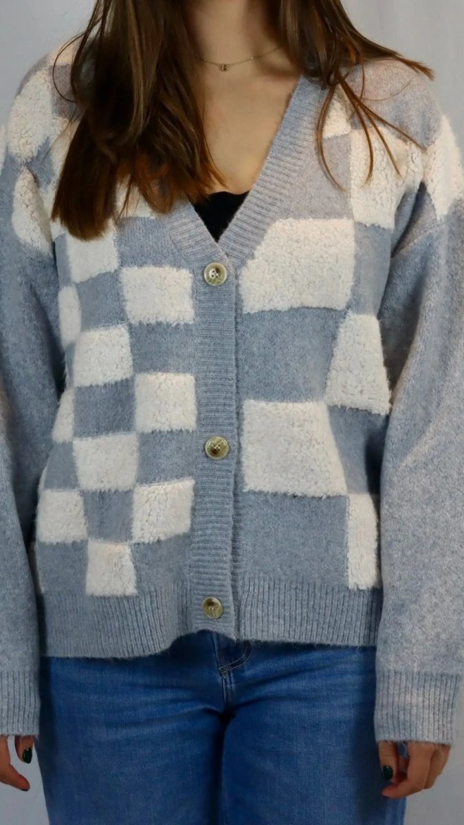 Silver Square Cardigan - U Pretty Things
